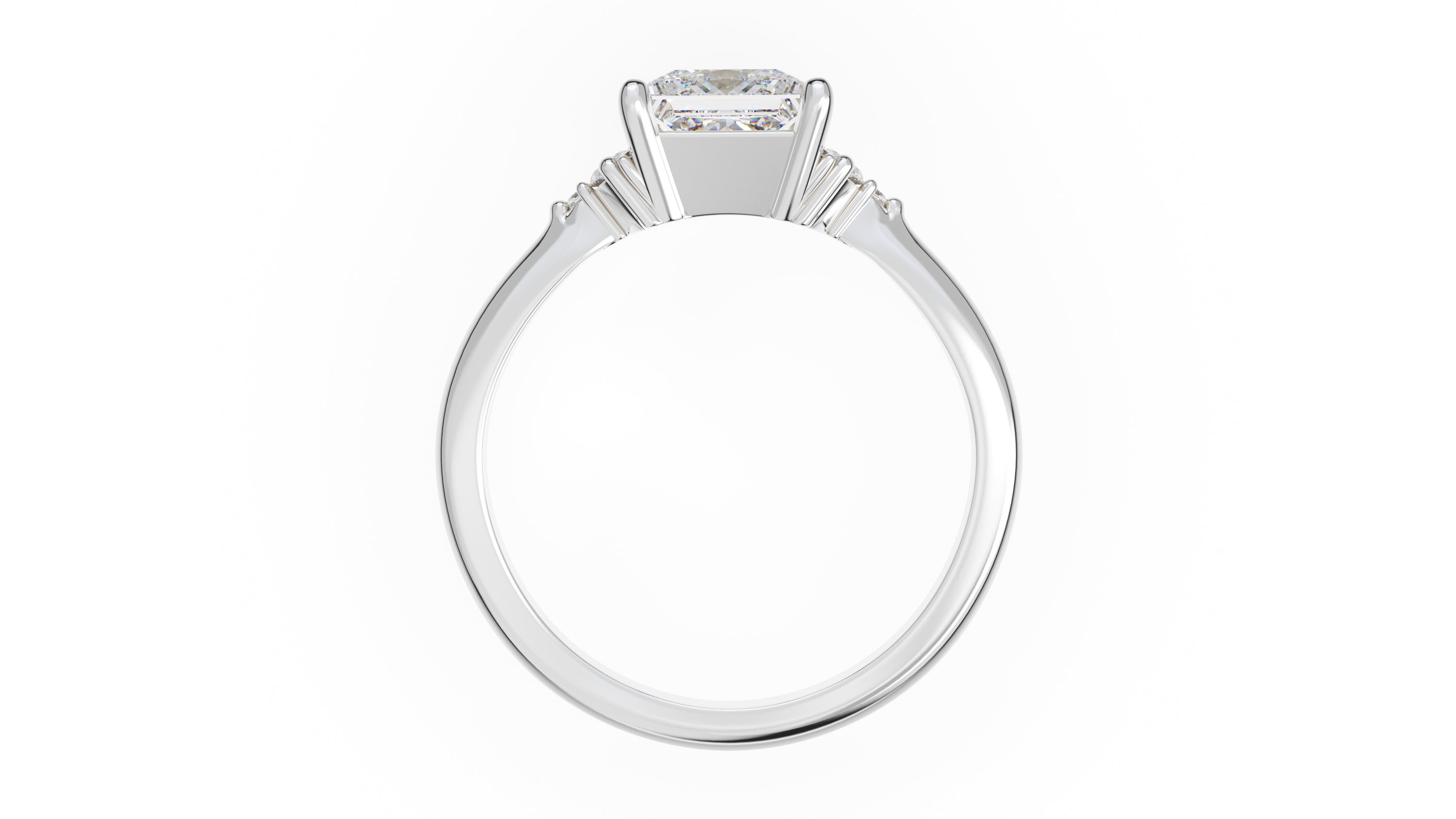 The Low Maren Ring | Princess | Setting Only - Lavender Creek Gems