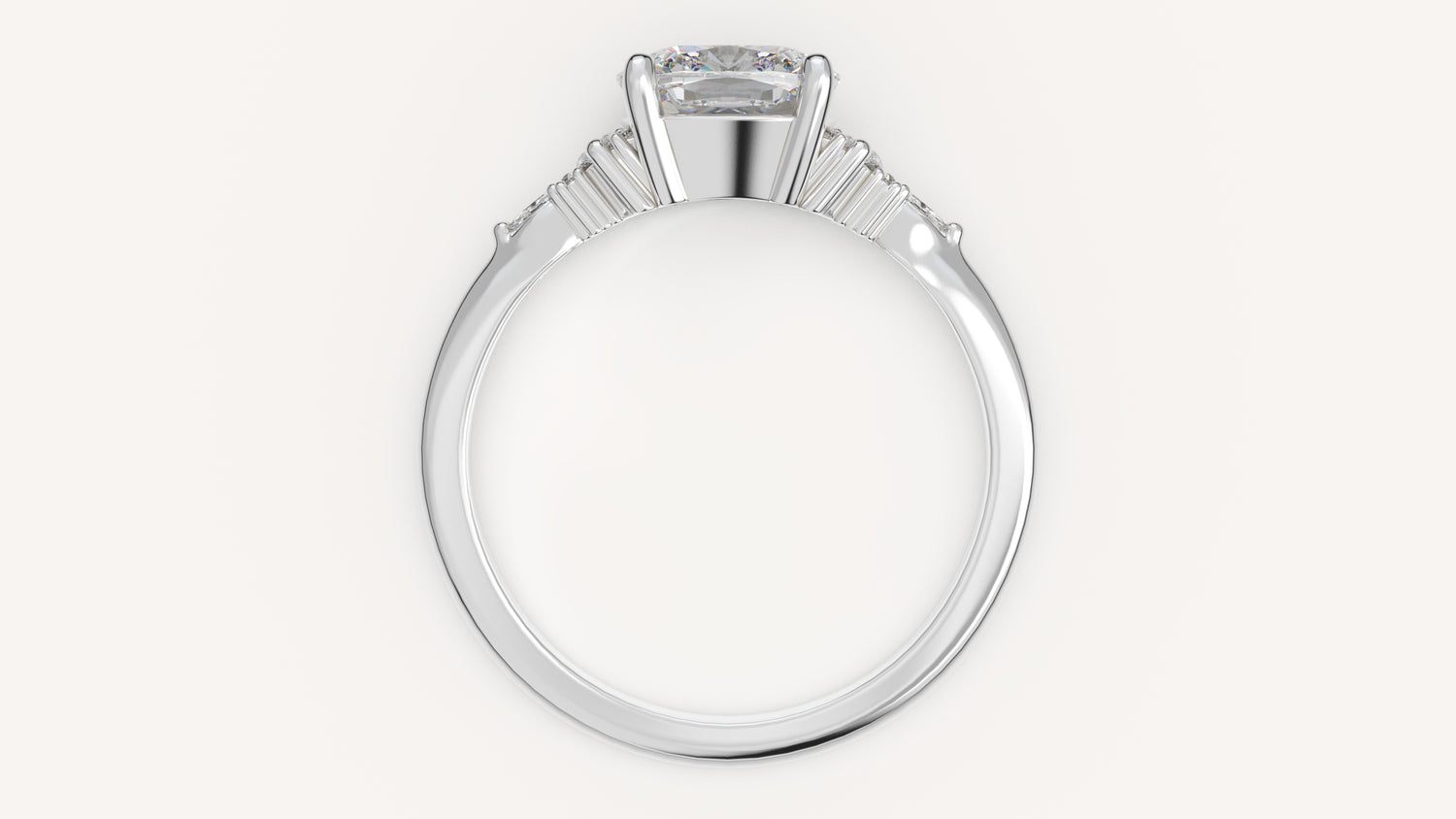 The Low Maeve Ring | Cushion | Setting Only - Lavender Creek Gems