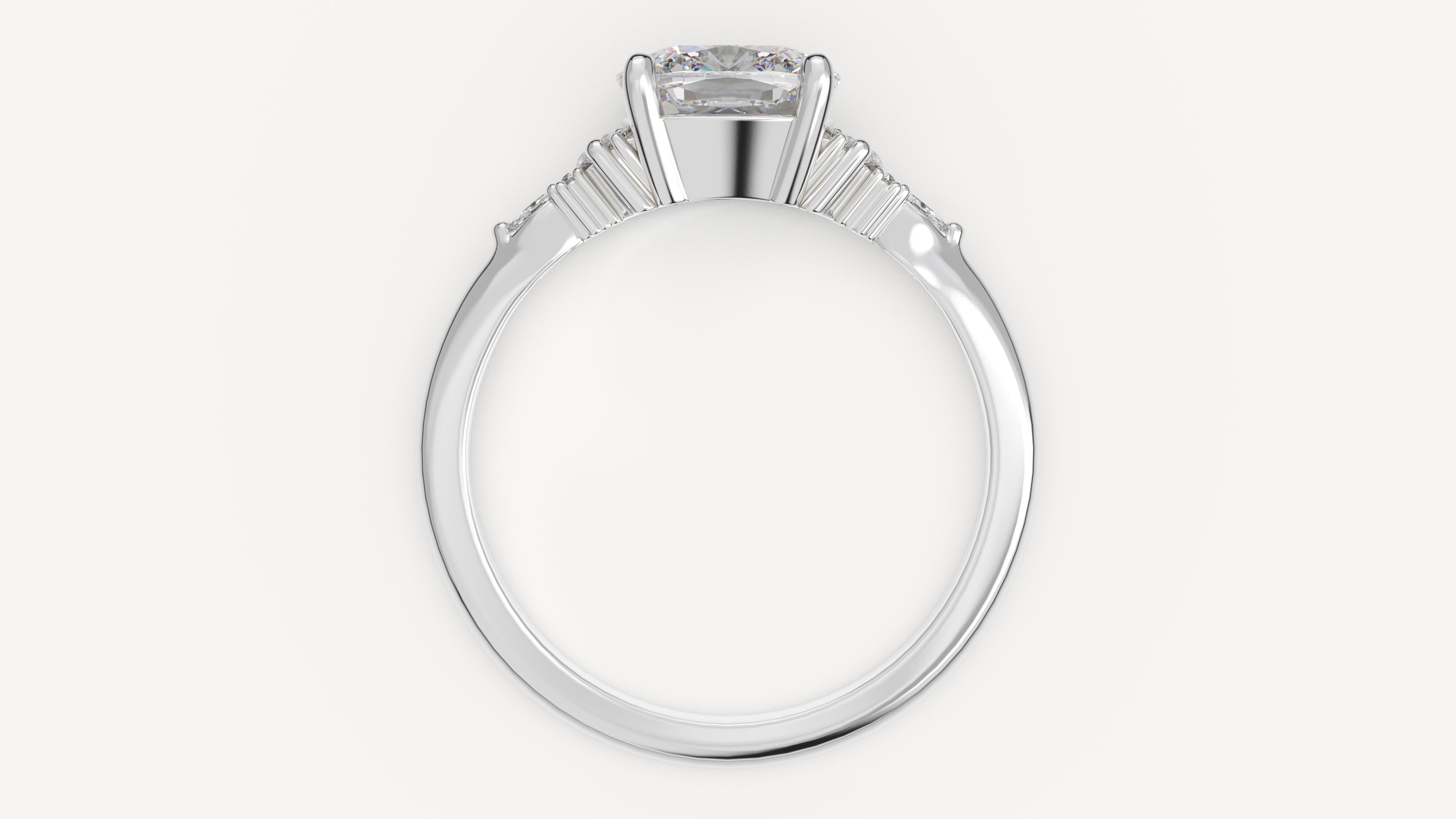 The Low Maeve Ring | Cushion | Setting Only - Lavender Creek Gems