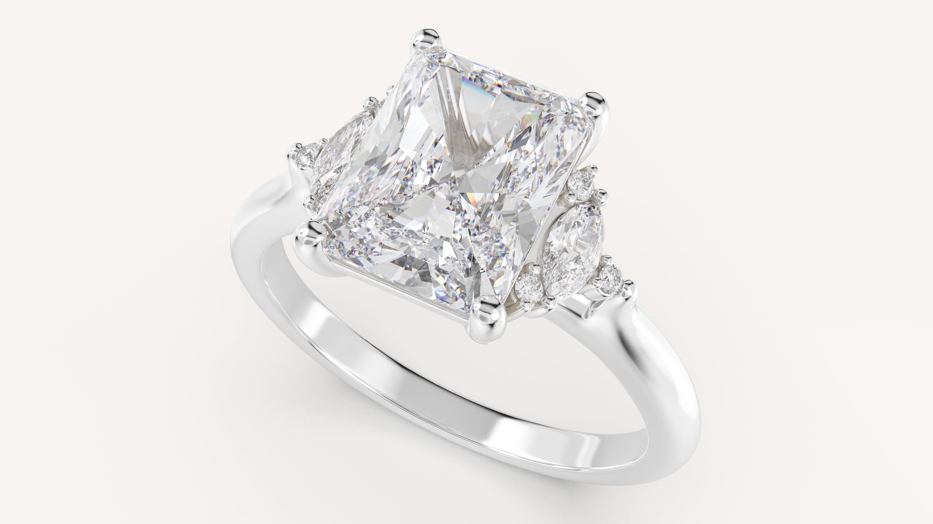 The Maren Ring | Radiant | Setting Only - Lavender Creek Gems