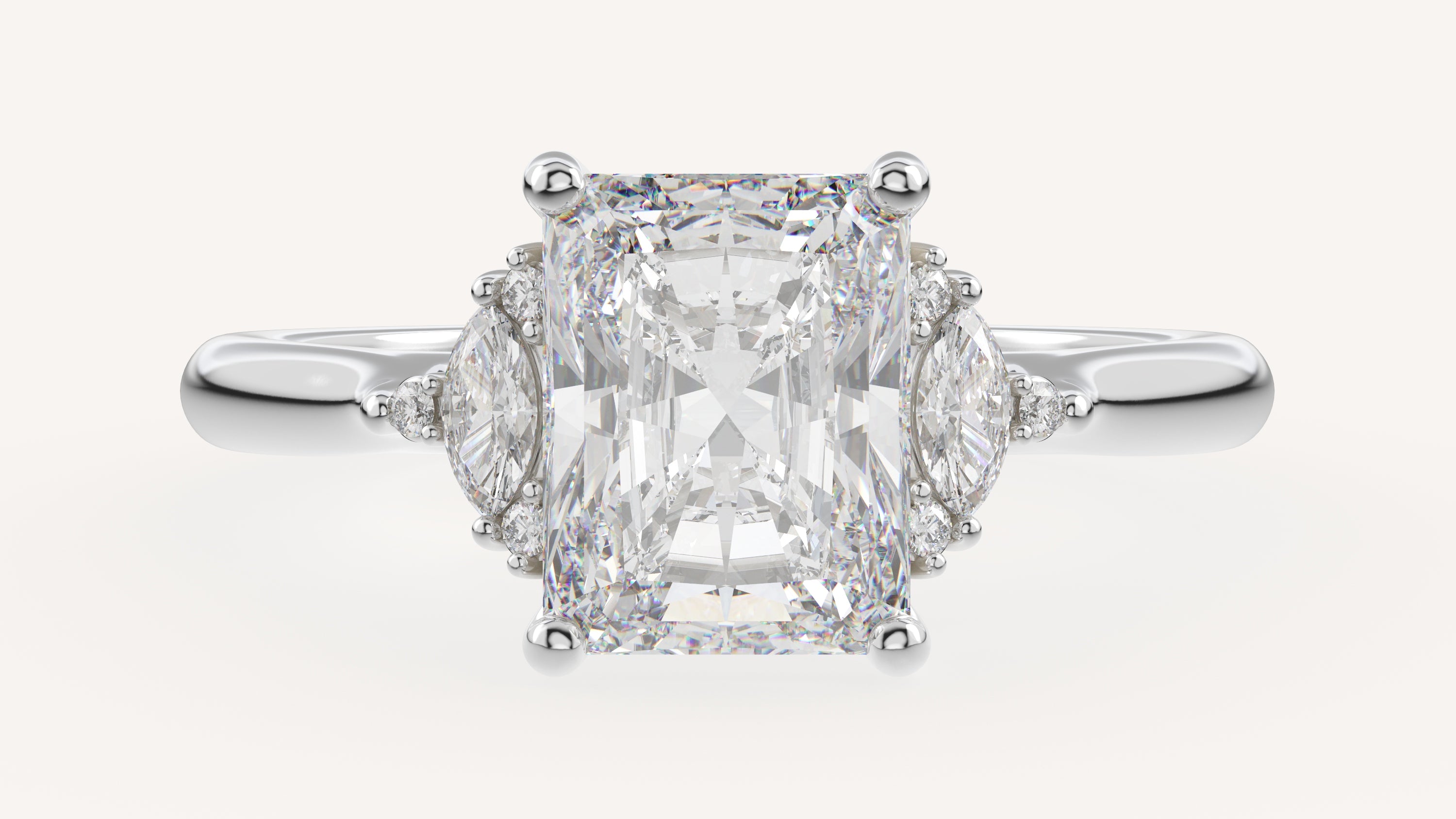 The Maren Ring | Radiant | Setting Only - Lavender Creek Gems