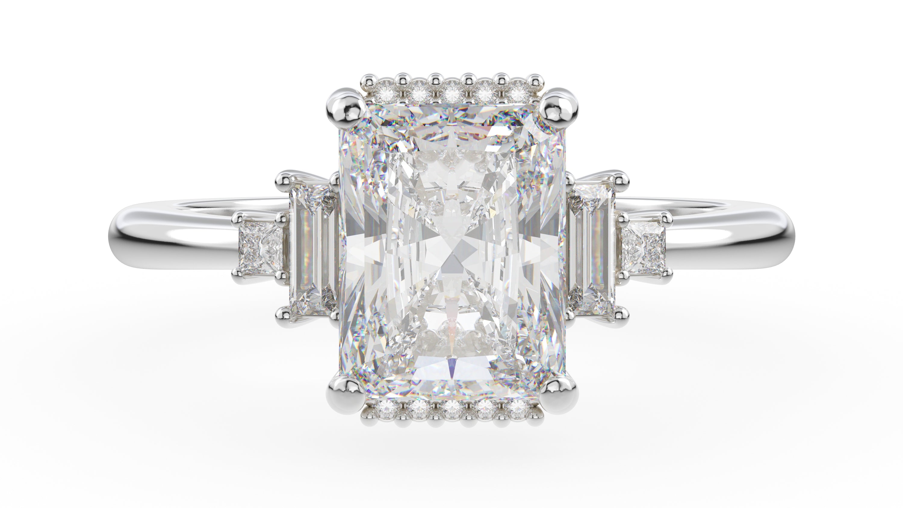 The Sura Ring | Radiant | Setting Only - Lavender Creek Gems