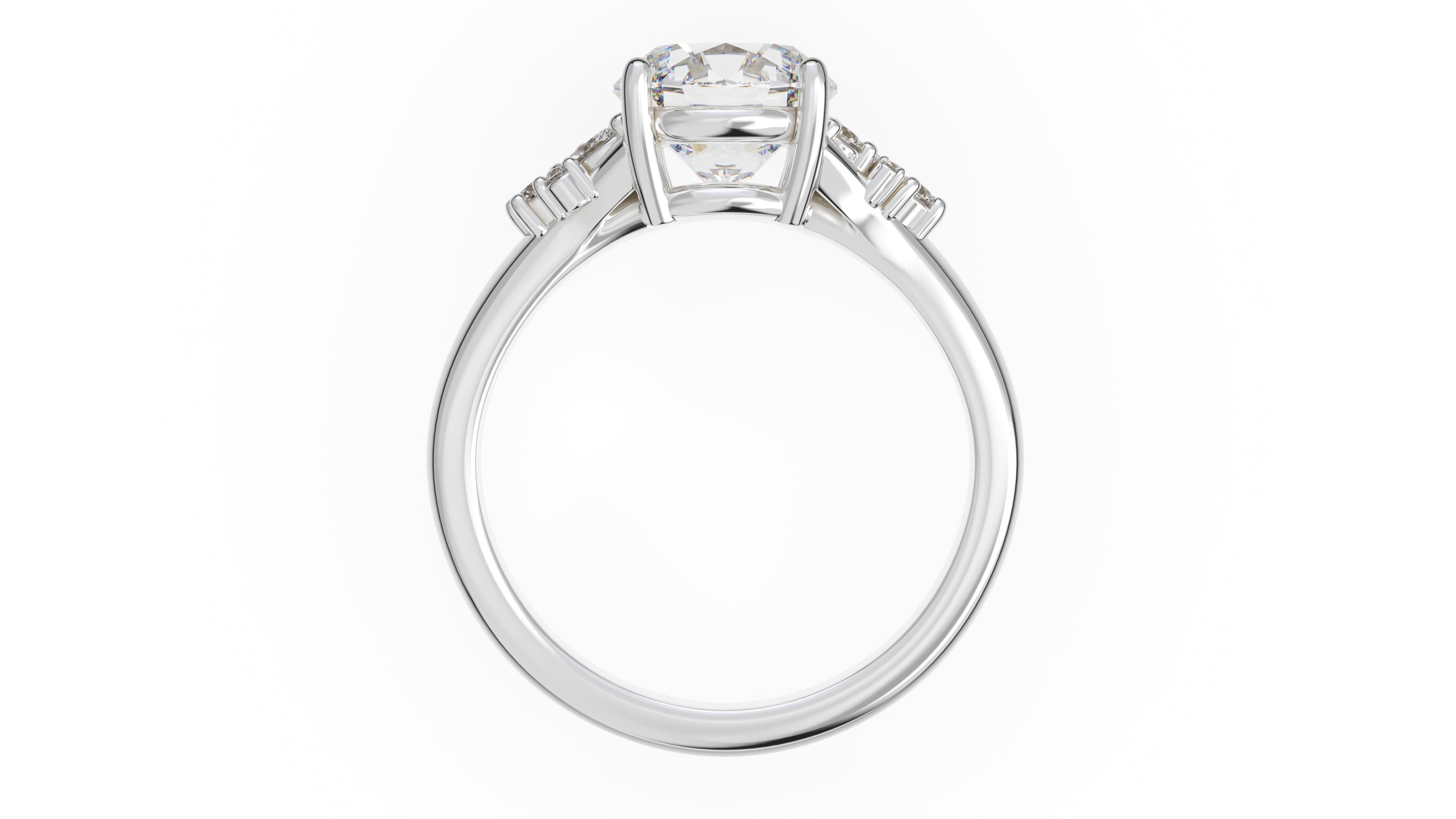 The Lyria Ring | Round | Setting Only - Lavender Creek Gems