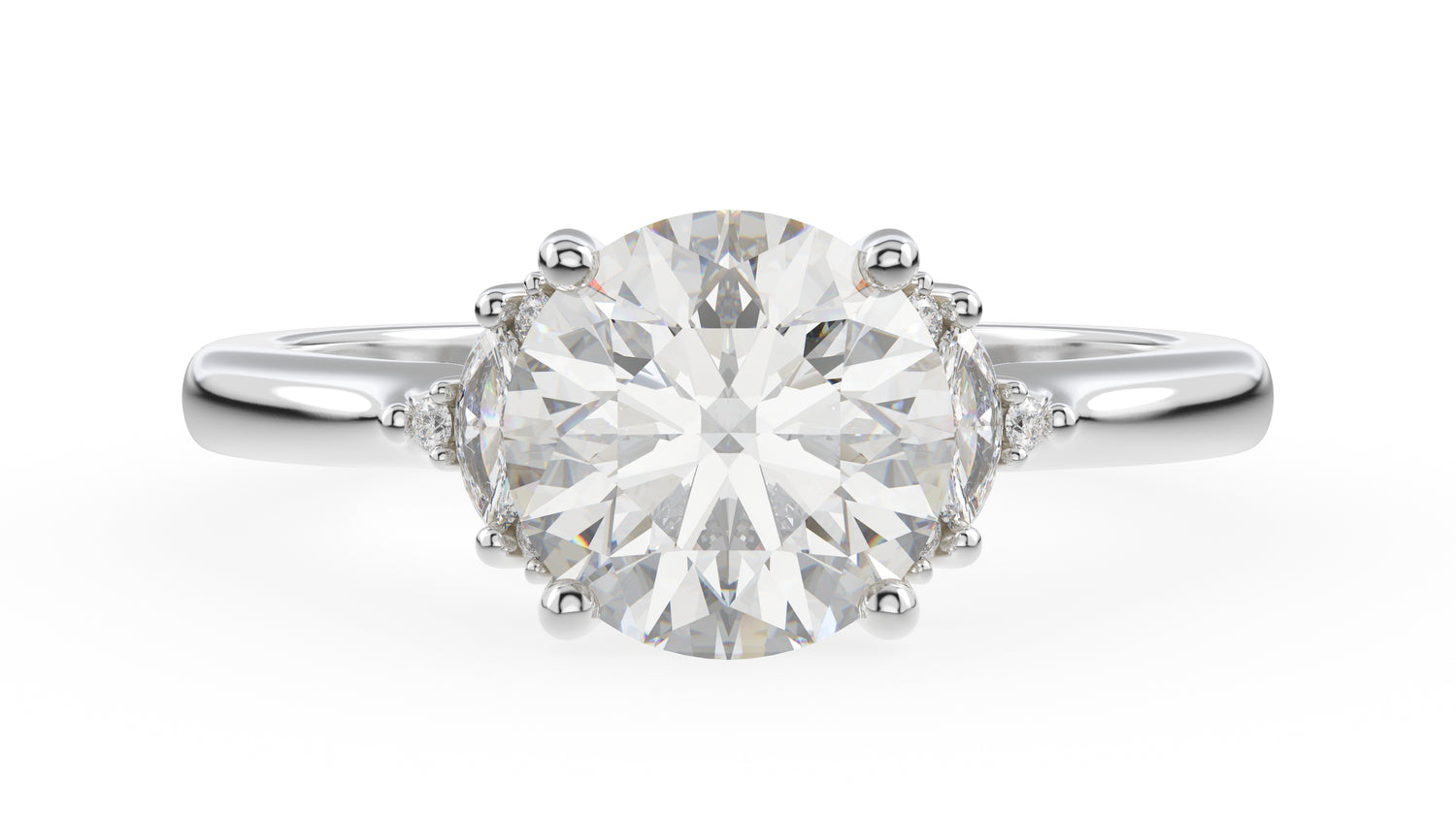 The Low Maren Ring | Round | Setting Only - Lavender Creek Gems