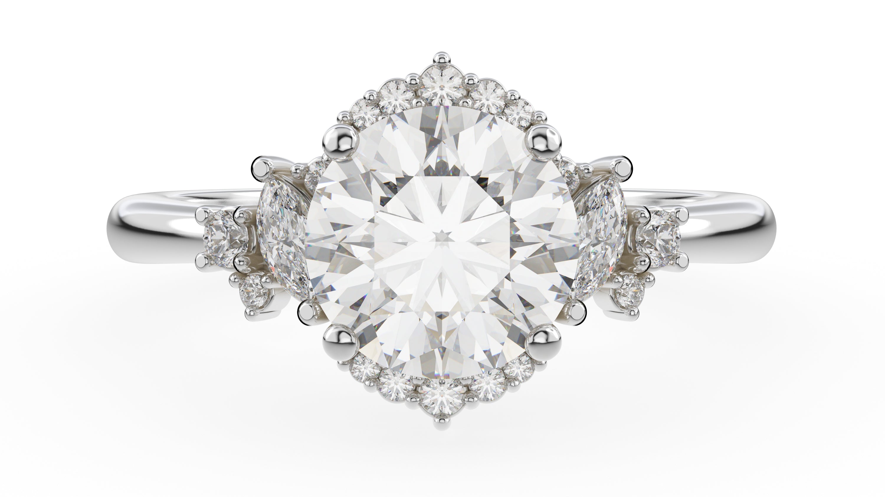 The Naevia Ring | Round | Setting Only - Lavender Creek Gems