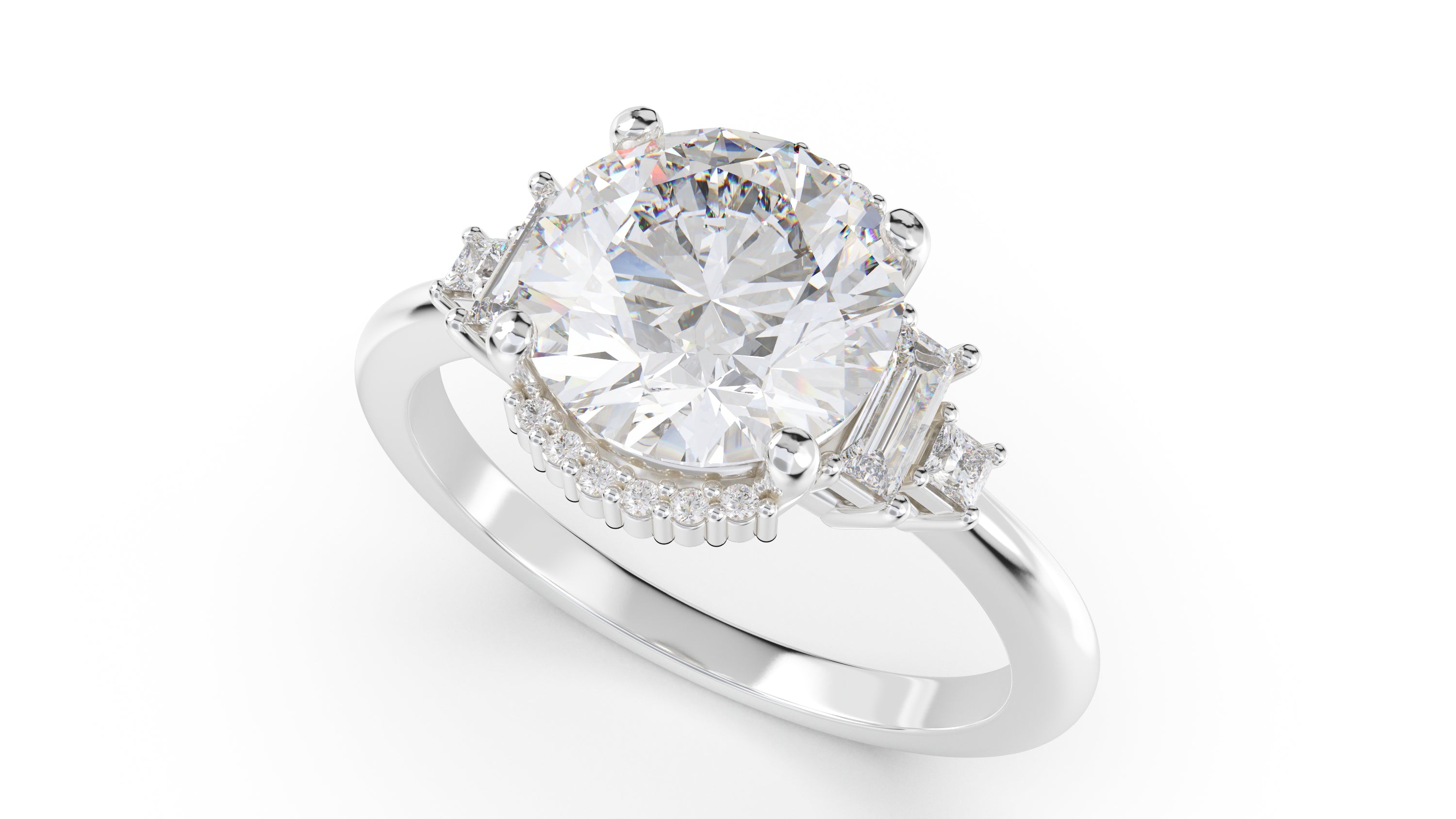 The Sura Ring | Round | Setting Only - Lavender Creek Gems