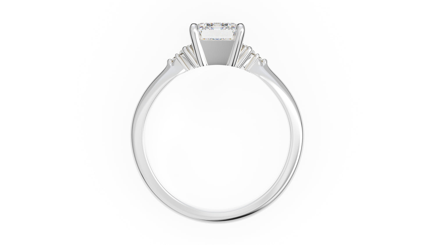 The Low Maren Ring | Emerald Cut | Setting Only - Lavender Creek Gems