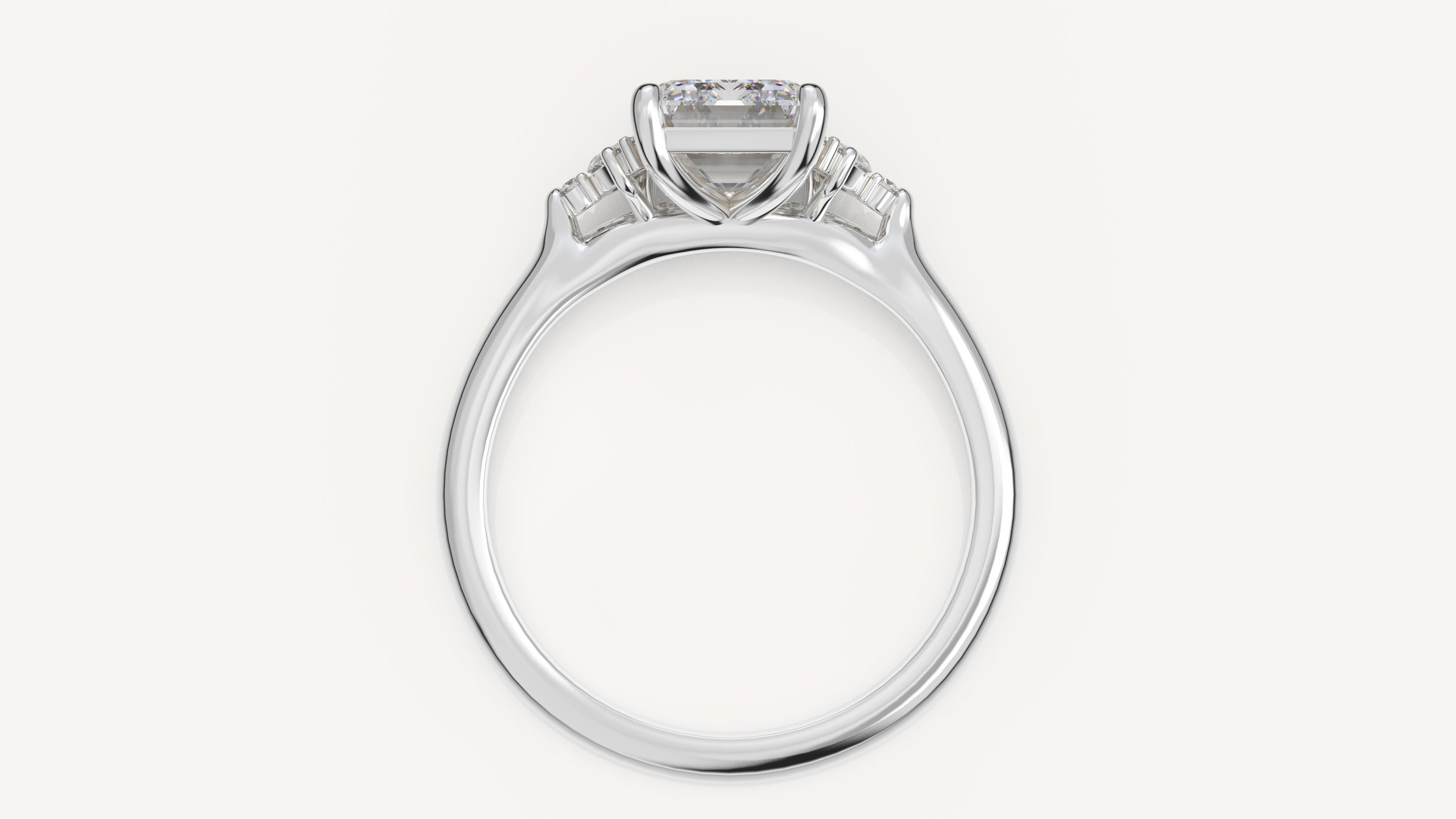 The Maren Ring | Emerald Cut | Setting Only - Lavender Creek Gems