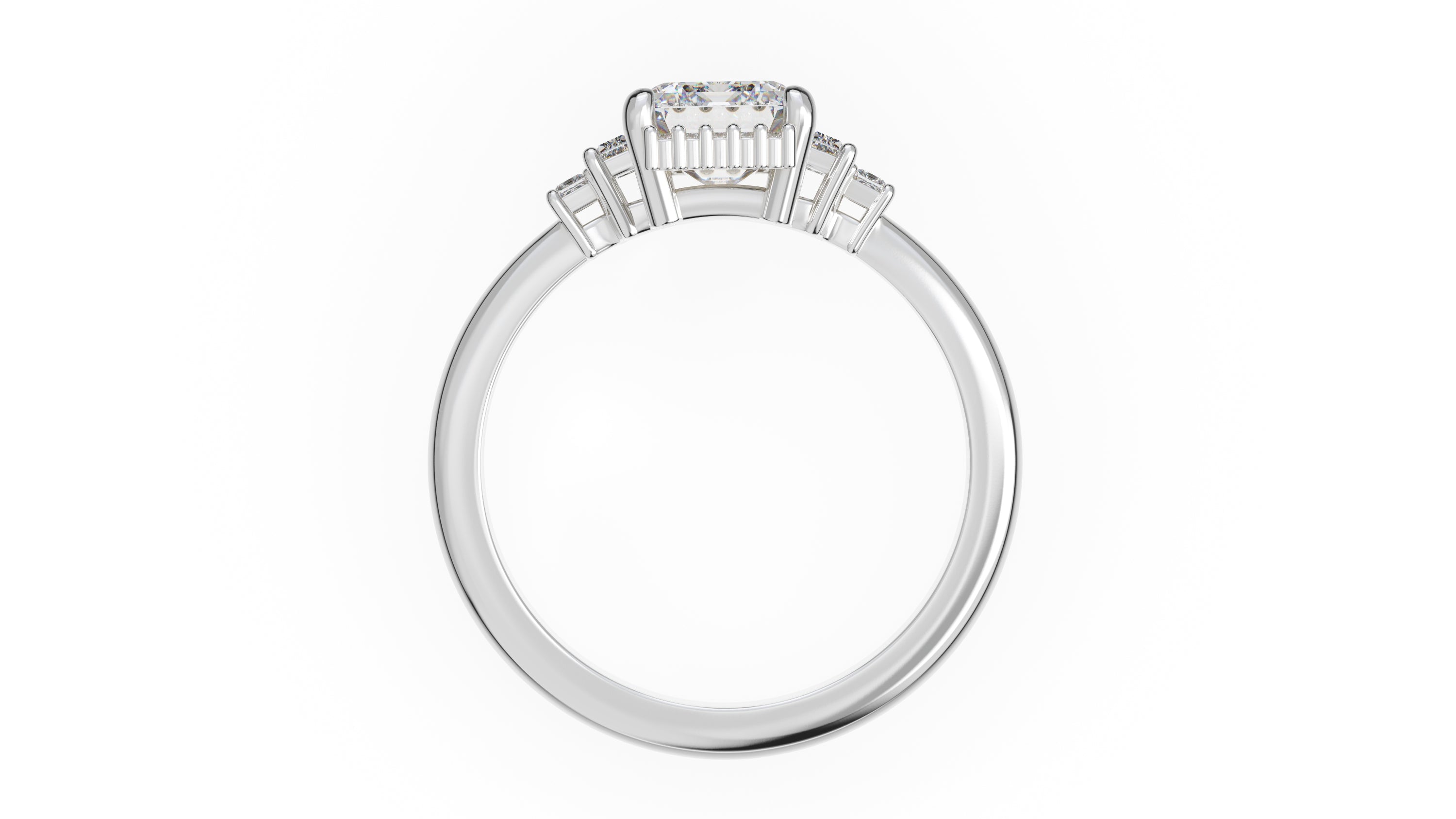 The Sura Ring | Emerald Cut | Setting Only - Lavender Creek Gems