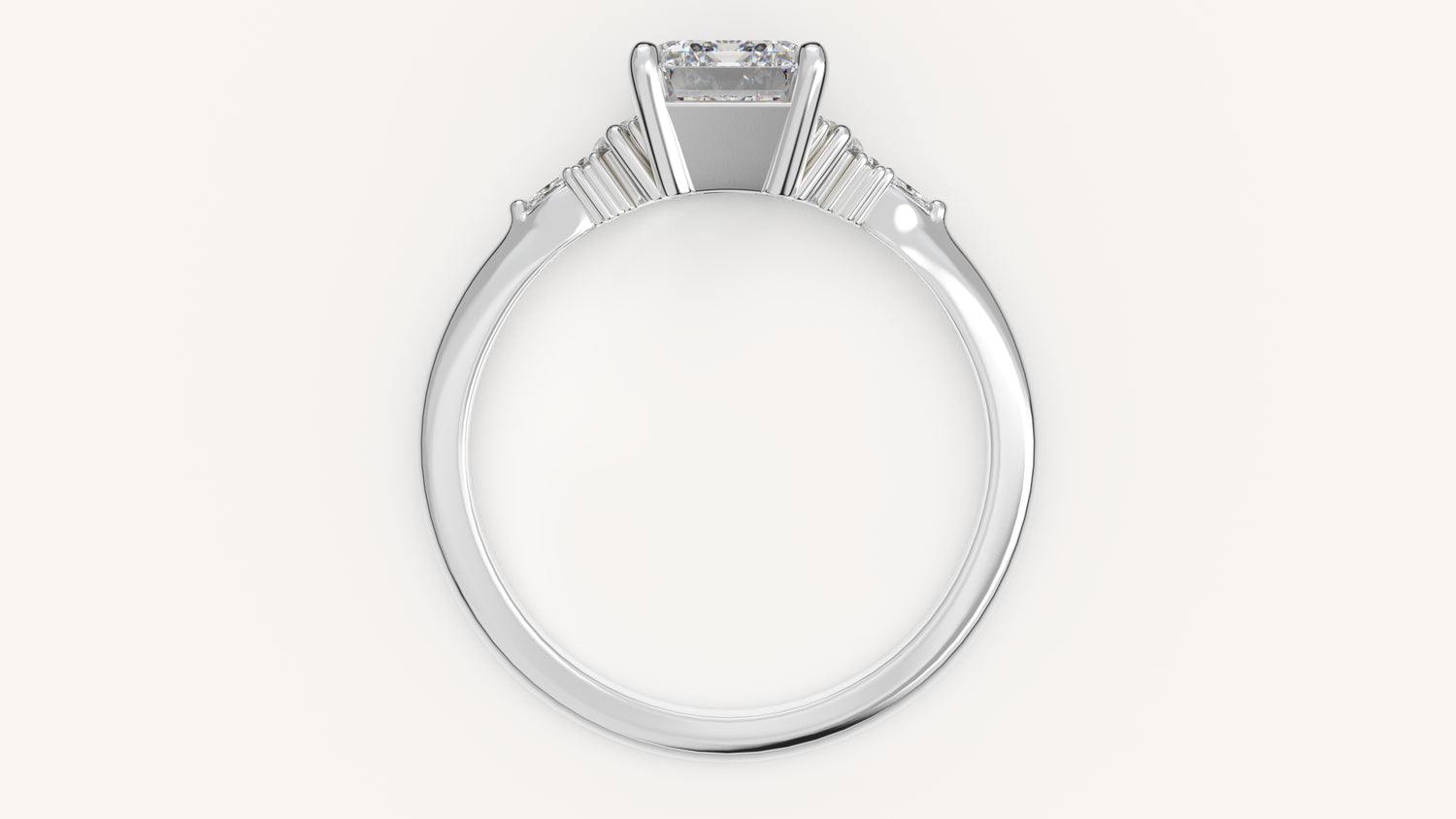 The Low Maeve Ring | Emerald Cut | Setting Only - Lavender Creek Gems