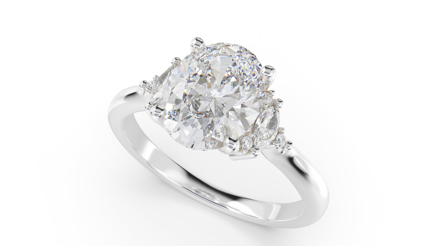 The Low Maren Ring | Oval | Setting Only - Lavender Creek Gems