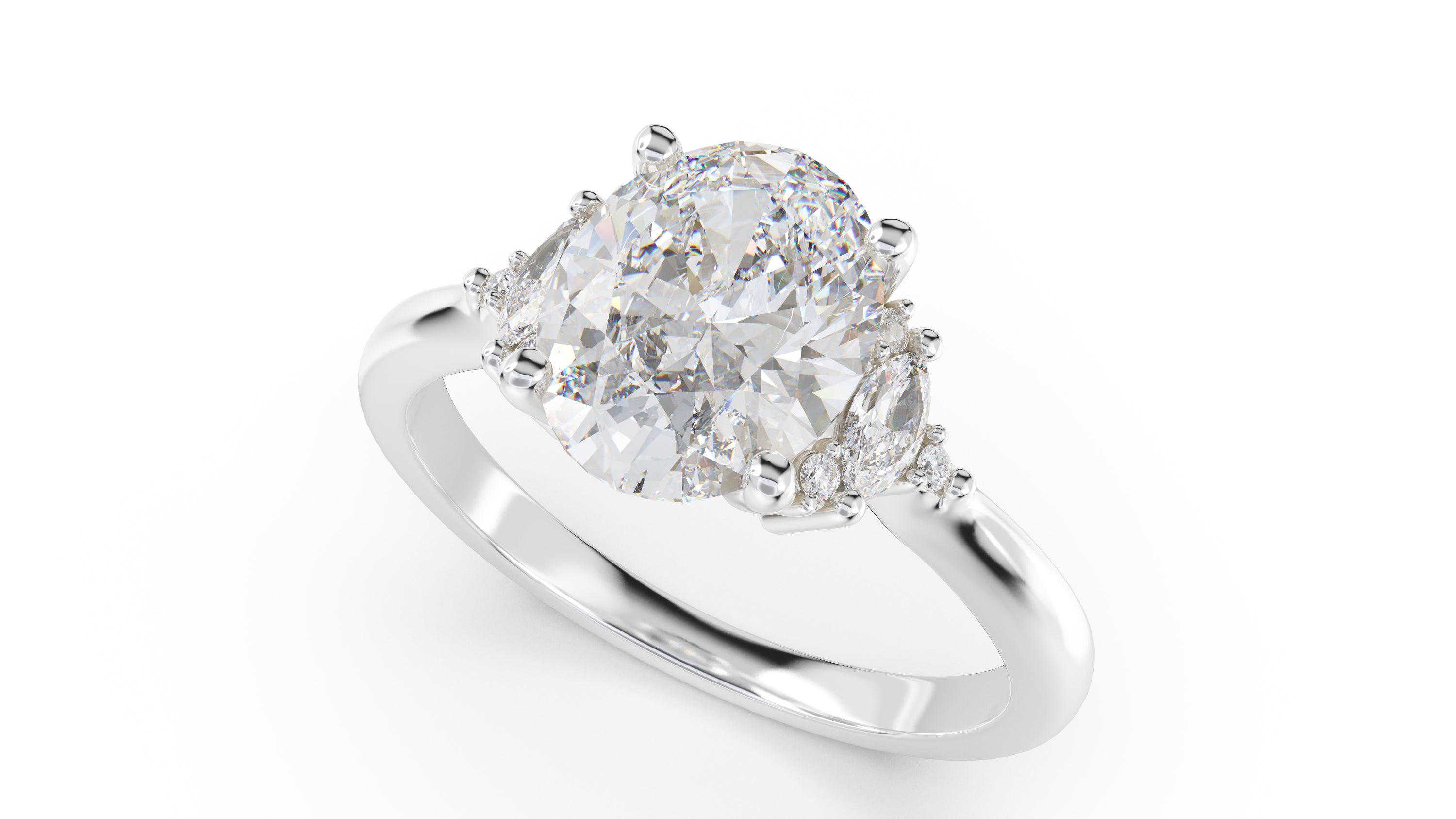 The Low Maren Ring | Oval | Setting Only - Lavender Creek Gems