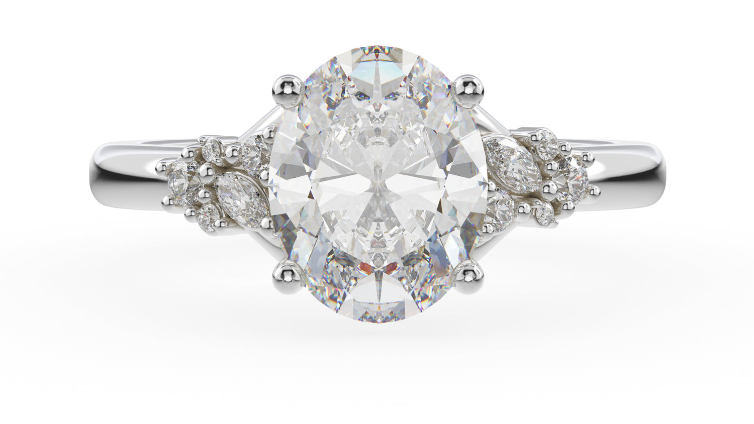 The Lyria Ring | Oval | Setting Only - Lavender Creek Gems