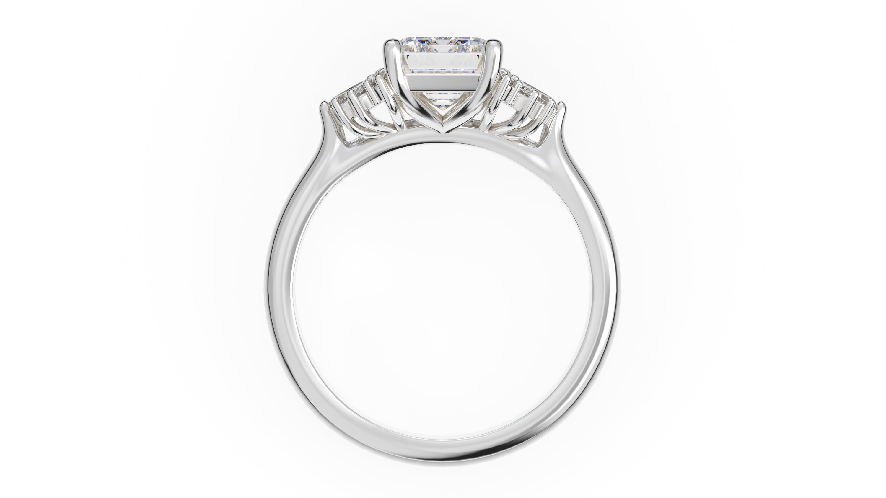 The Ambrosia Ring | Emerald Cut | Setting Only - Lavender Creek Gems