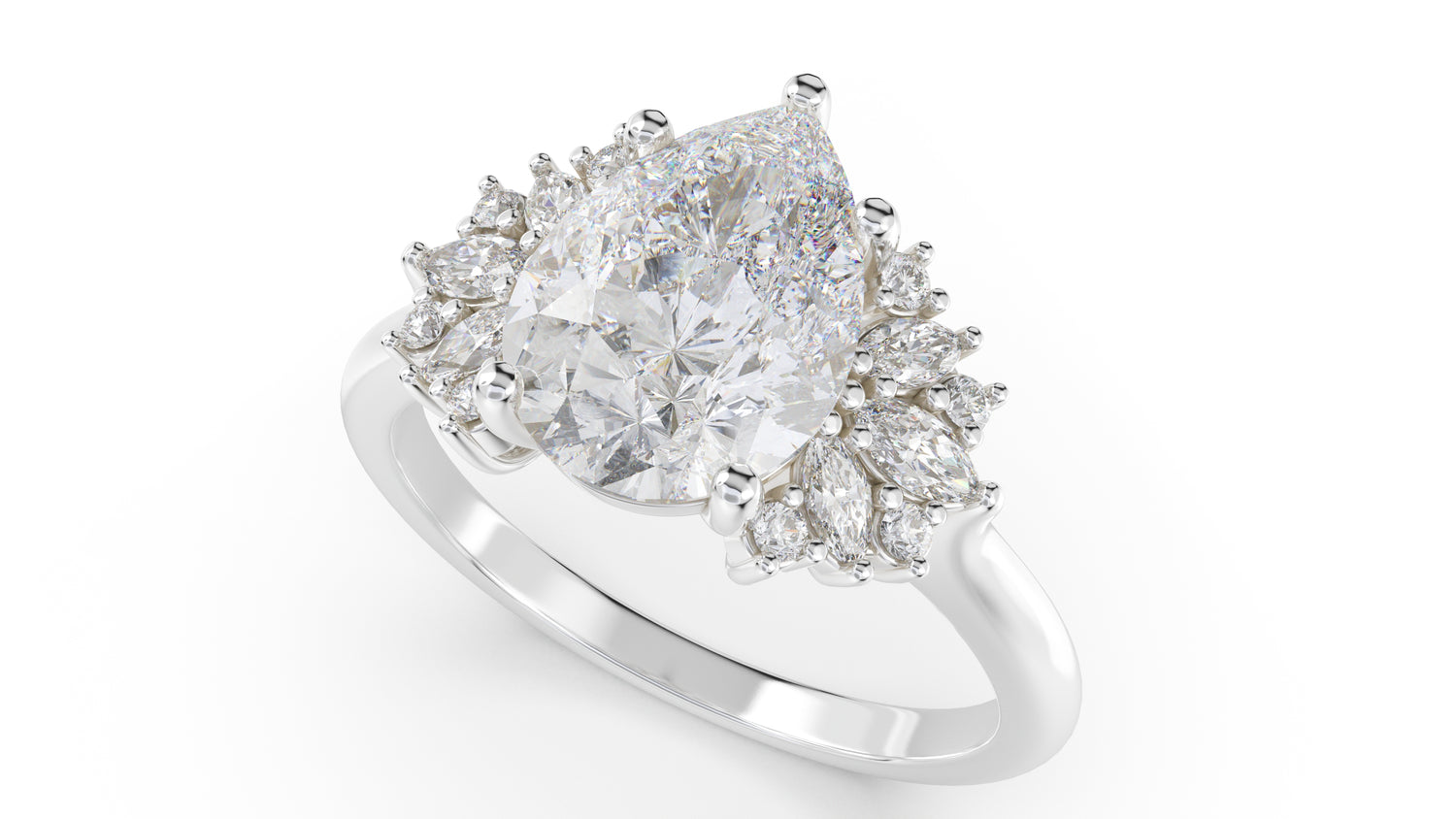 The Ambrosia Ring | Pear | Setting Only - Lavender Creek Gems