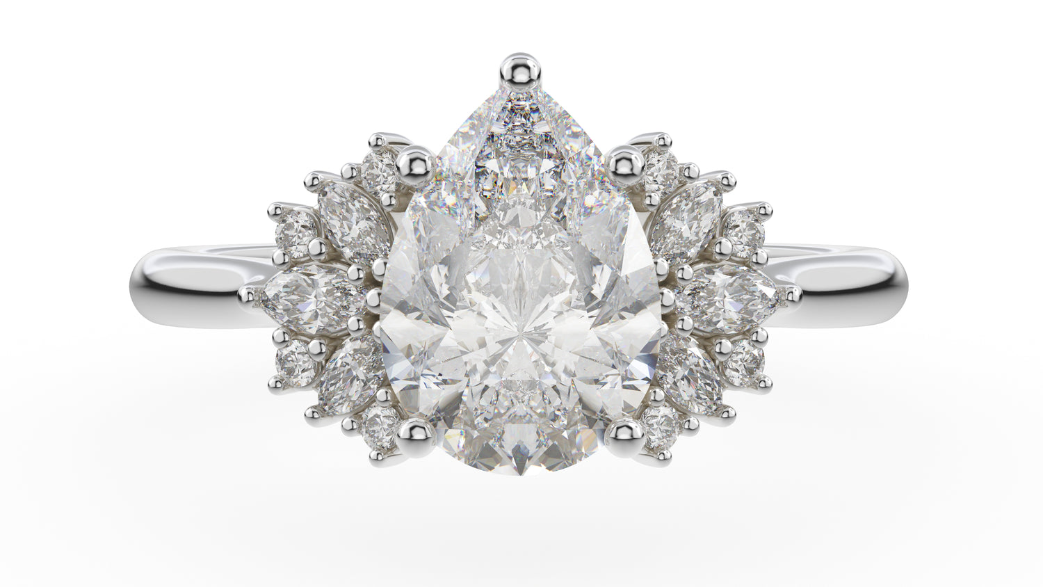 The Ambrosia Ring | Pear | Setting Only - Lavender Creek Gems