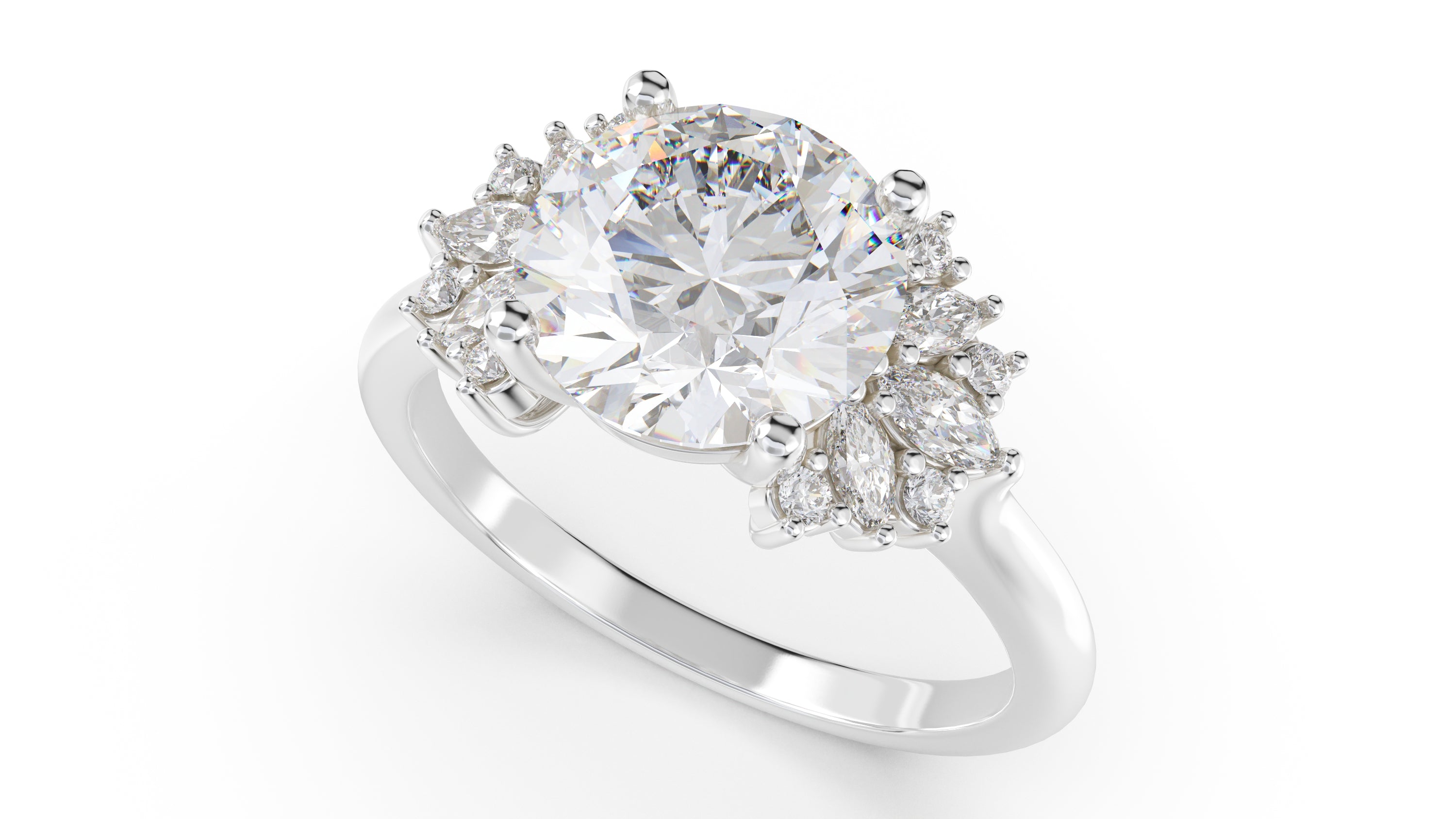 The Ambrosia Ring | Round | Setting Only - Lavender Creek Gems