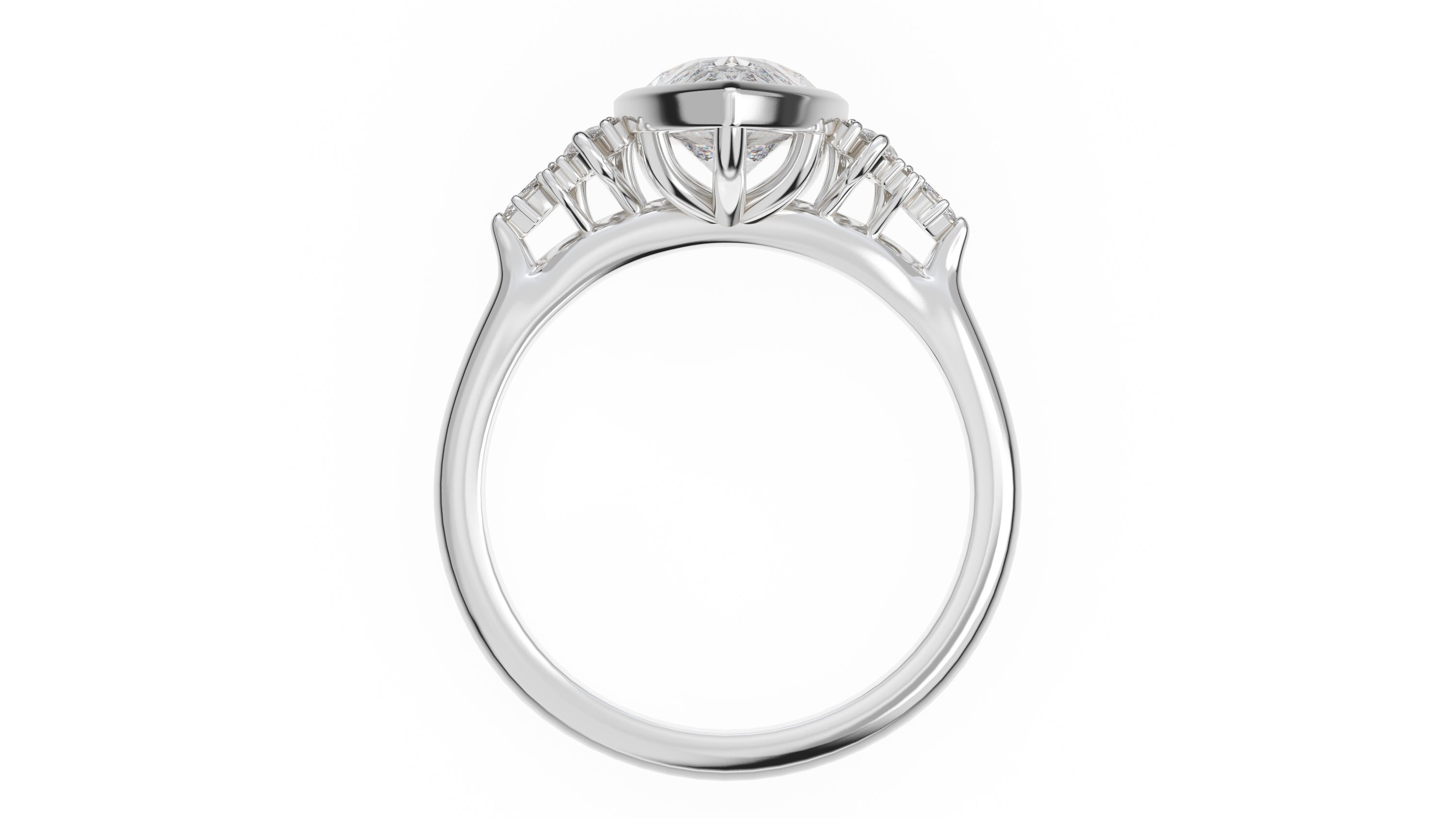 The Bezel Maeve Ring | Pear | Setting Only - Lavender Creek Gems