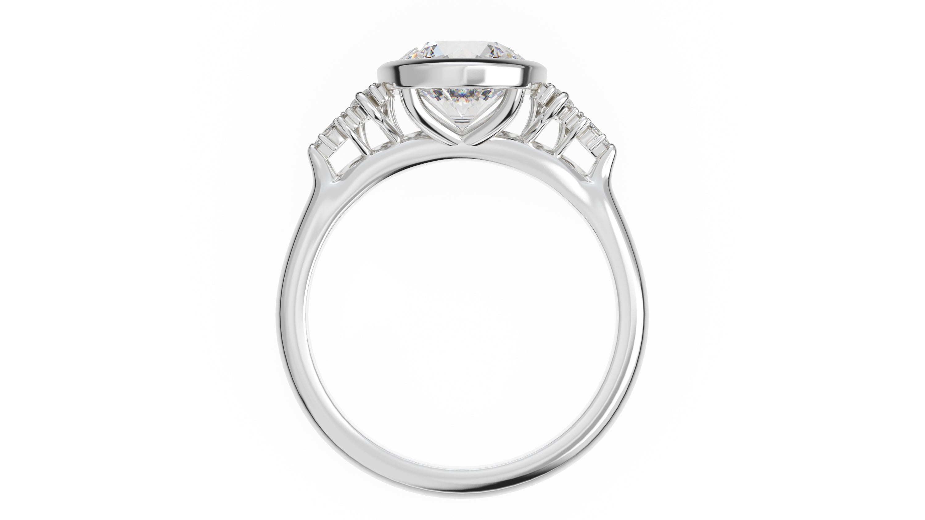 The Bezel Maeve Ring | Round | Setting Only - Lavender Creek Gems