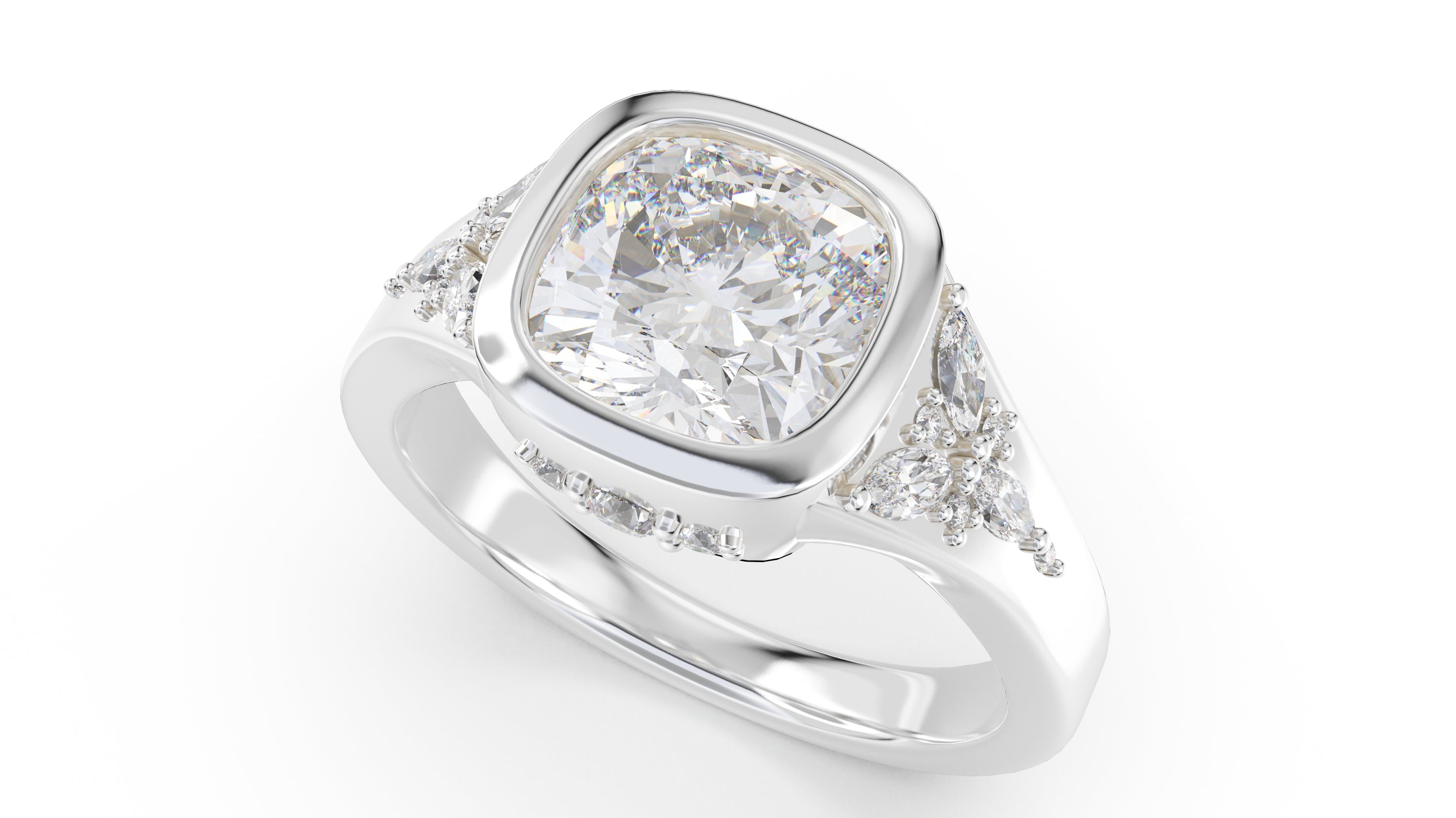 The Daylight Ring | Cushion | Setting Only - Lavender Creek Gems