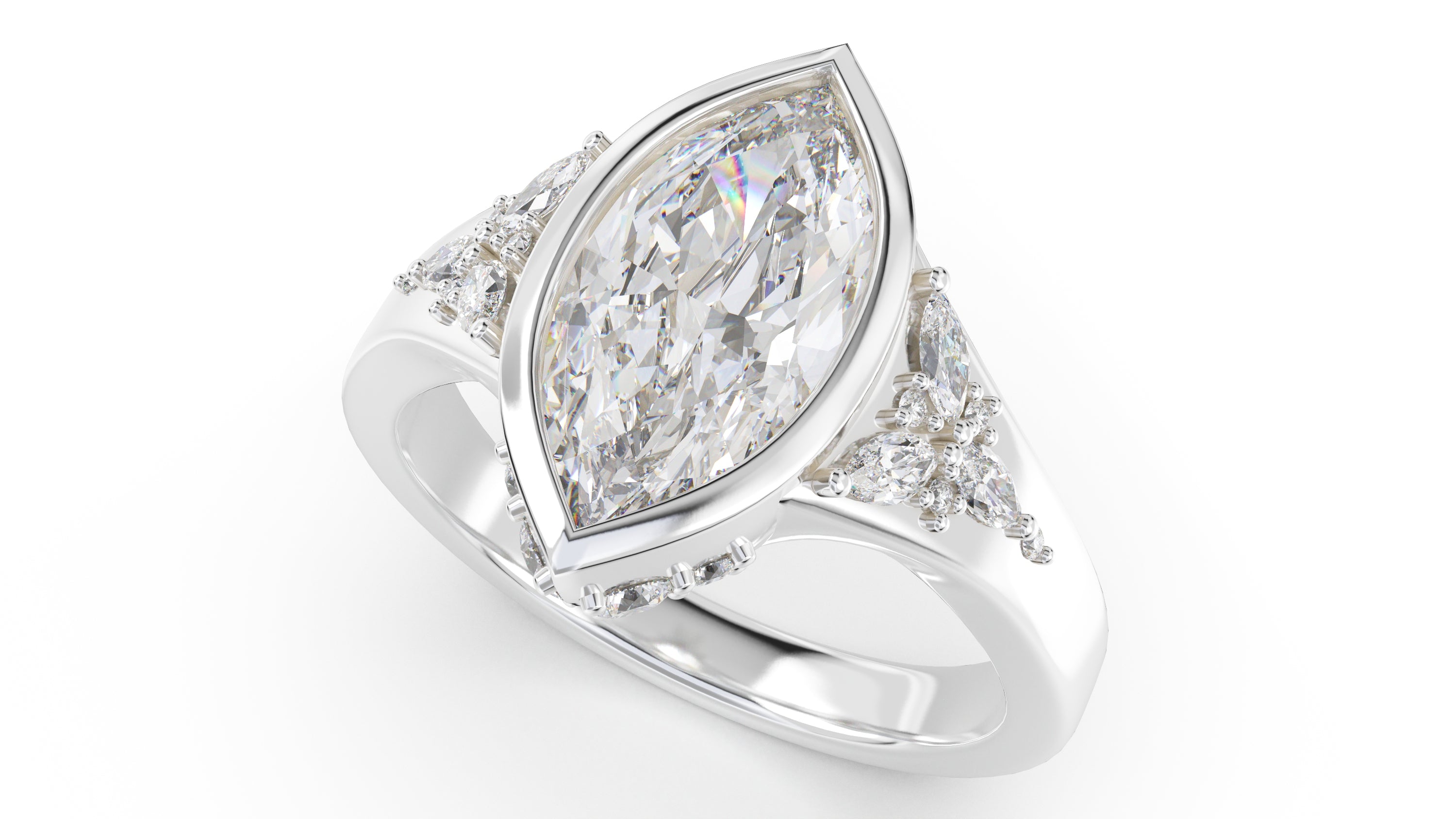 The Daylight Ring | Marquise | Setting Only - Lavender Creek Gems