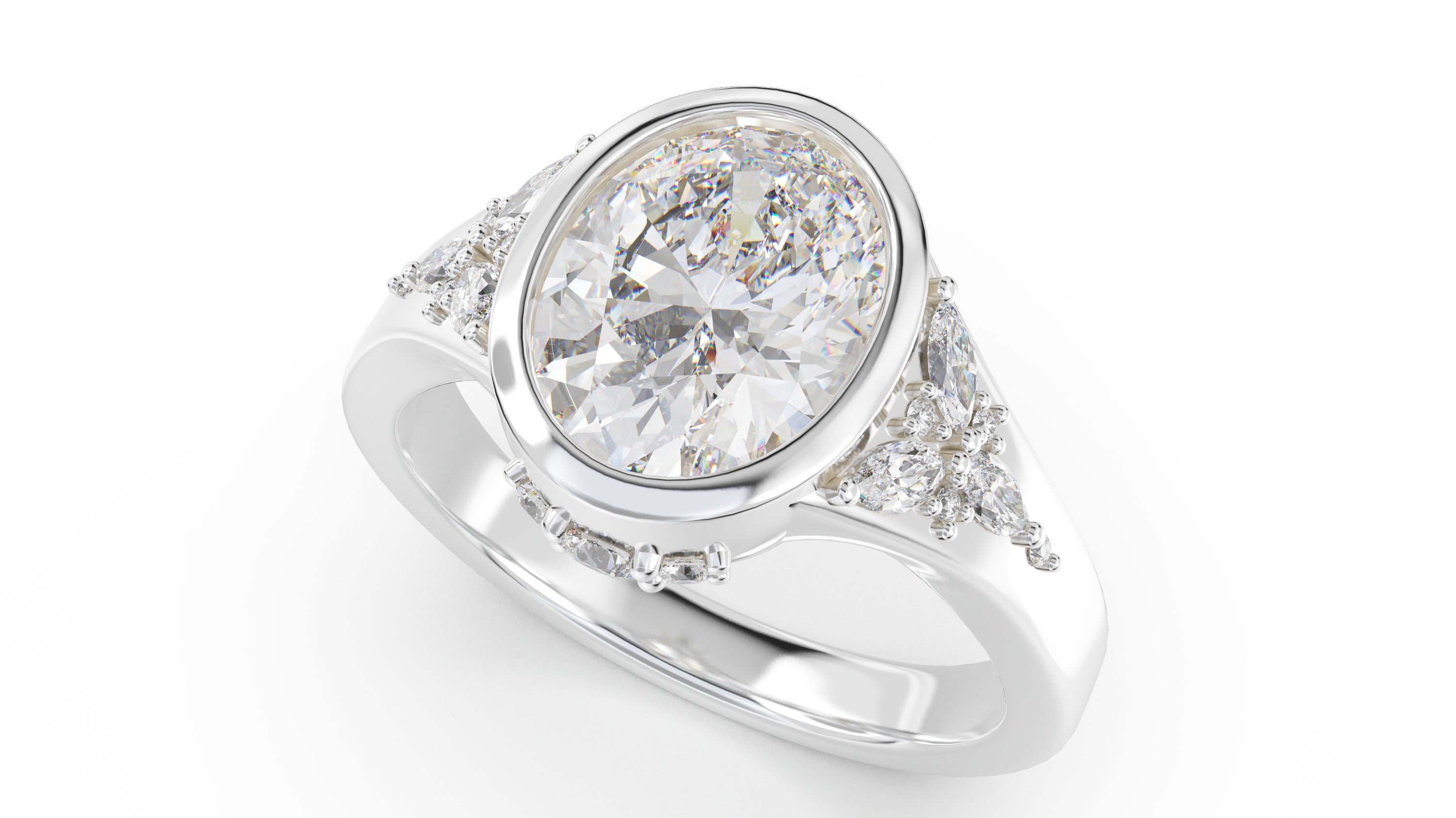 The Daylight Ring | Oval | Setting Only - Lavender Creek Gems