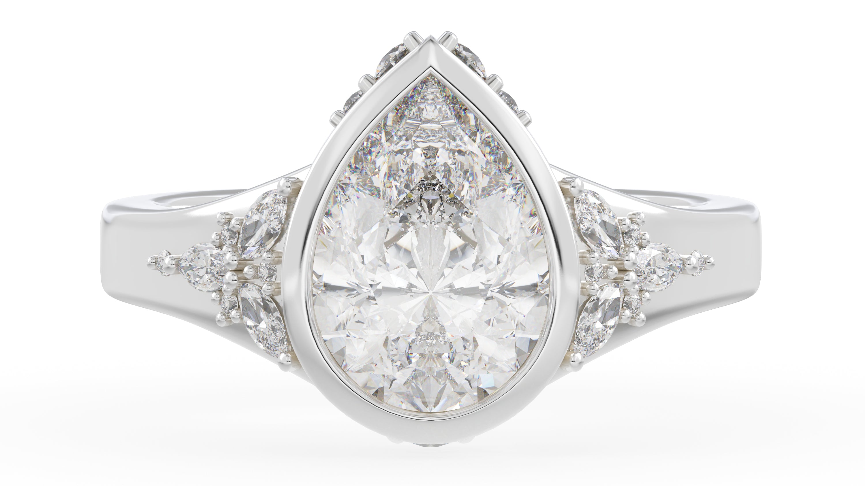 The Daylight Ring | Pear | Setting Only - Lavender Creek Gems