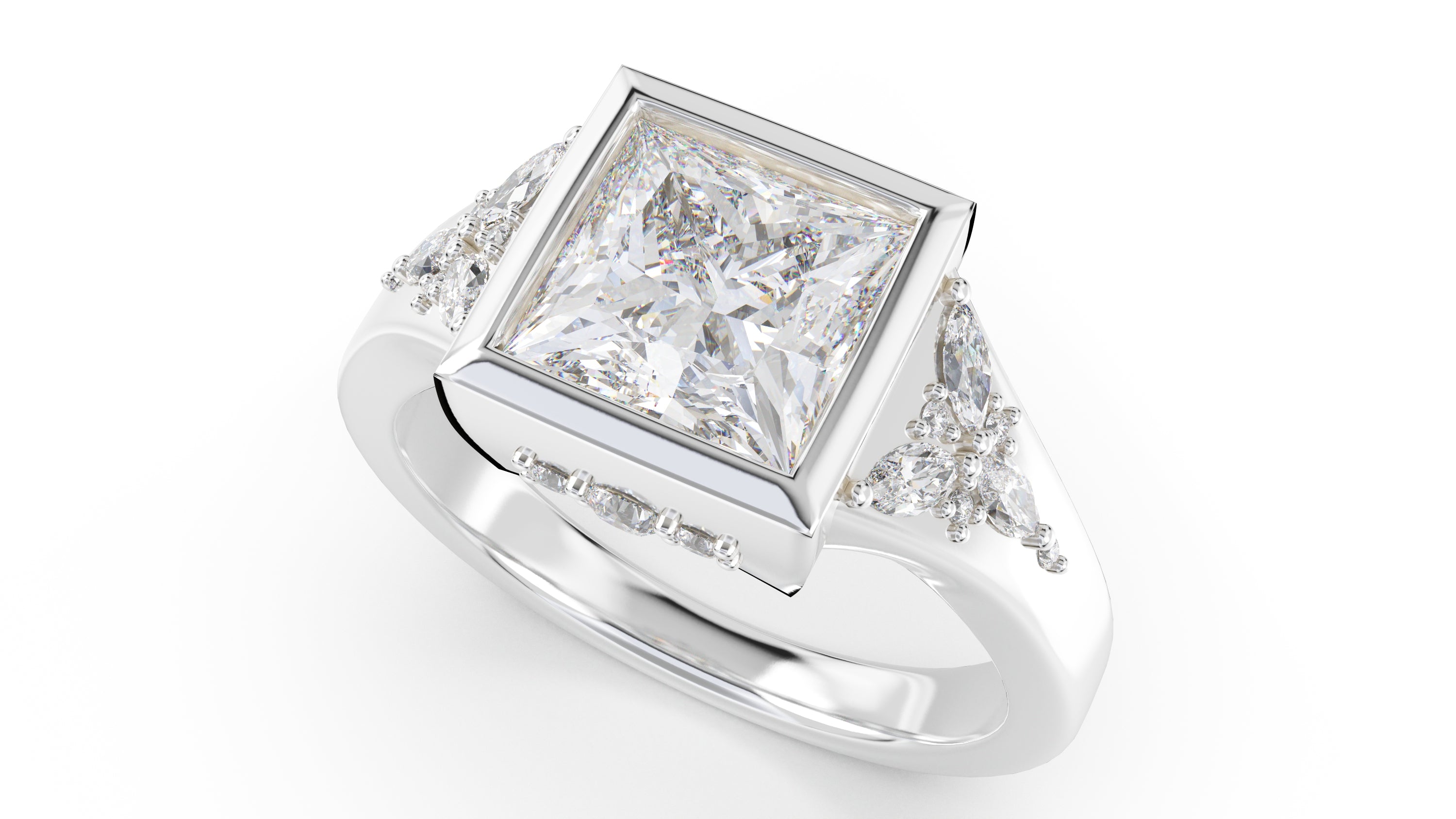 The Daylight Ring | Princess | Setting Only - Lavender Creek Gems