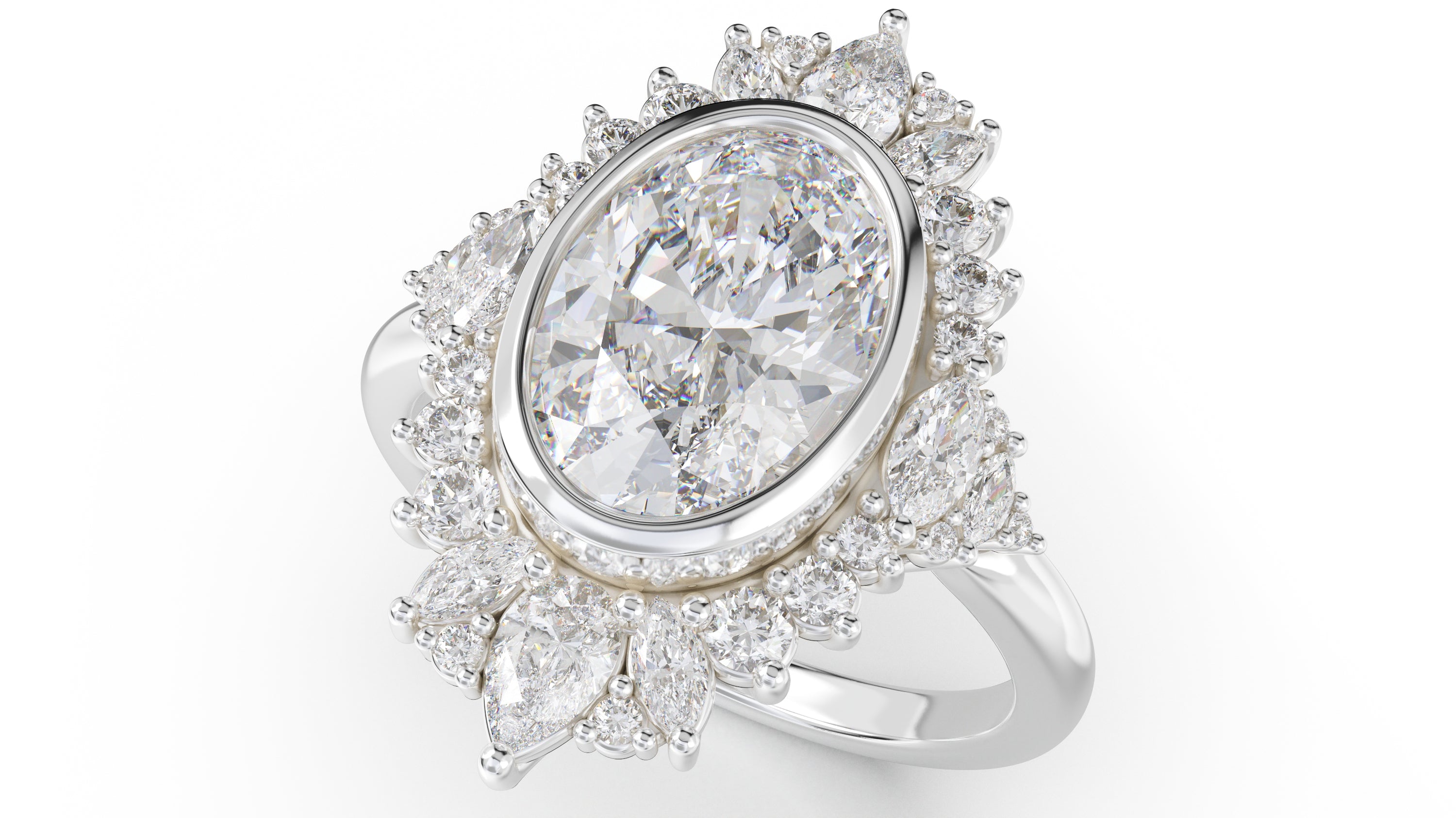 The Ethereal Ring | Oval | Setting Only - Lavender Creek Gems