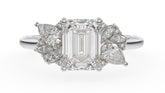 The Fleur Ring | Emerald Cut | Setting Only - Lavender Creek Gems