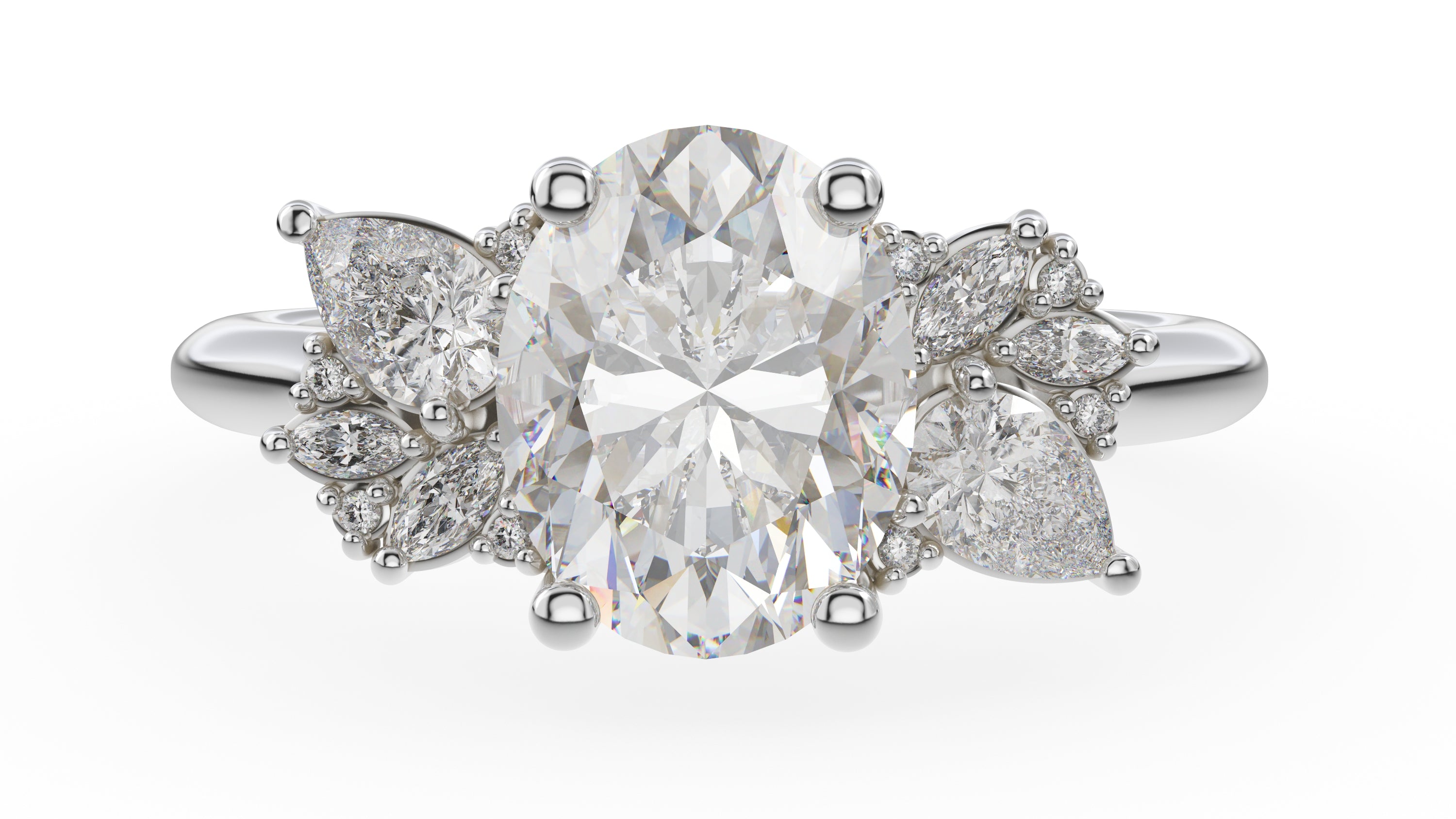 The Fleur Ring | Oval | Setting Only - Lavender Creek Gems