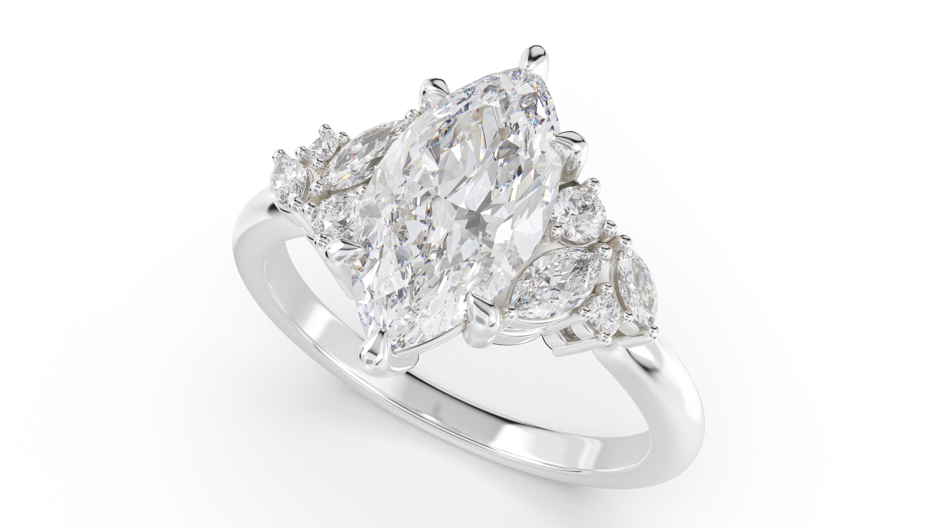The Laurel Ring | Marquise | Setting Only - Lavender Creek Gems