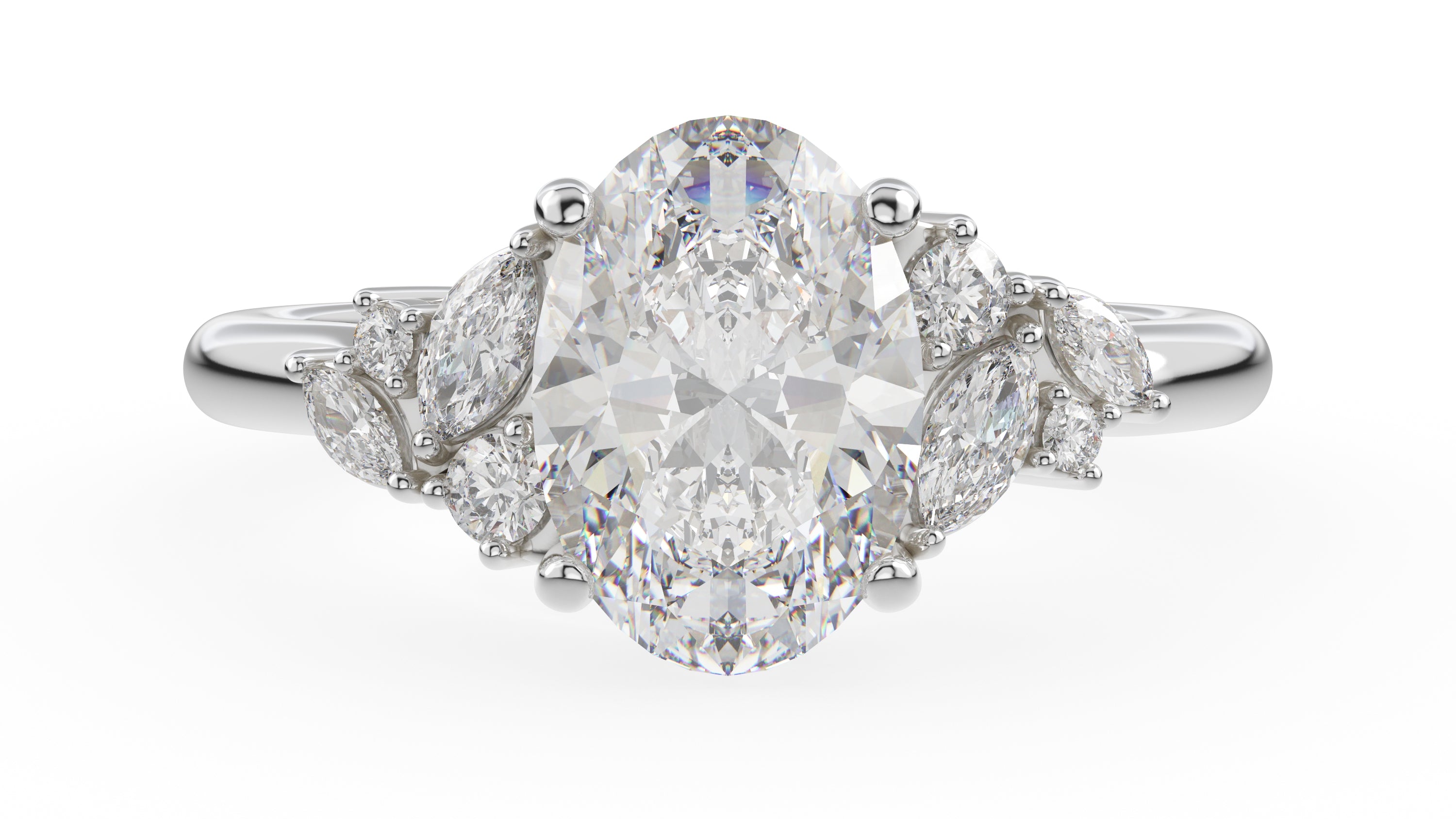 The Laurel Ring | Oval | Setting Only - Lavender Creek Gems