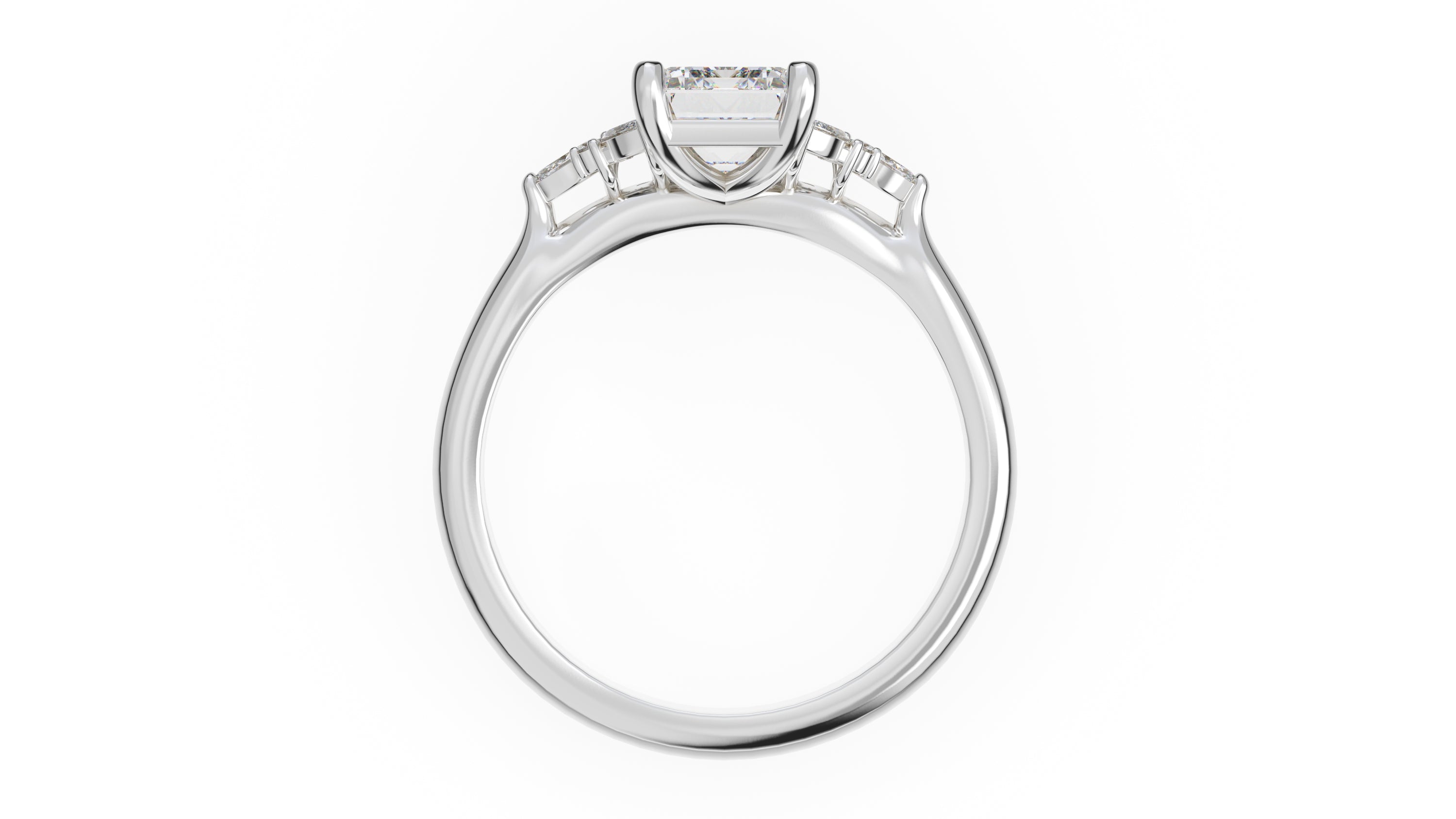The Meadow Ring | Emerald Cut | Setting Only - Lavender Creek Gems