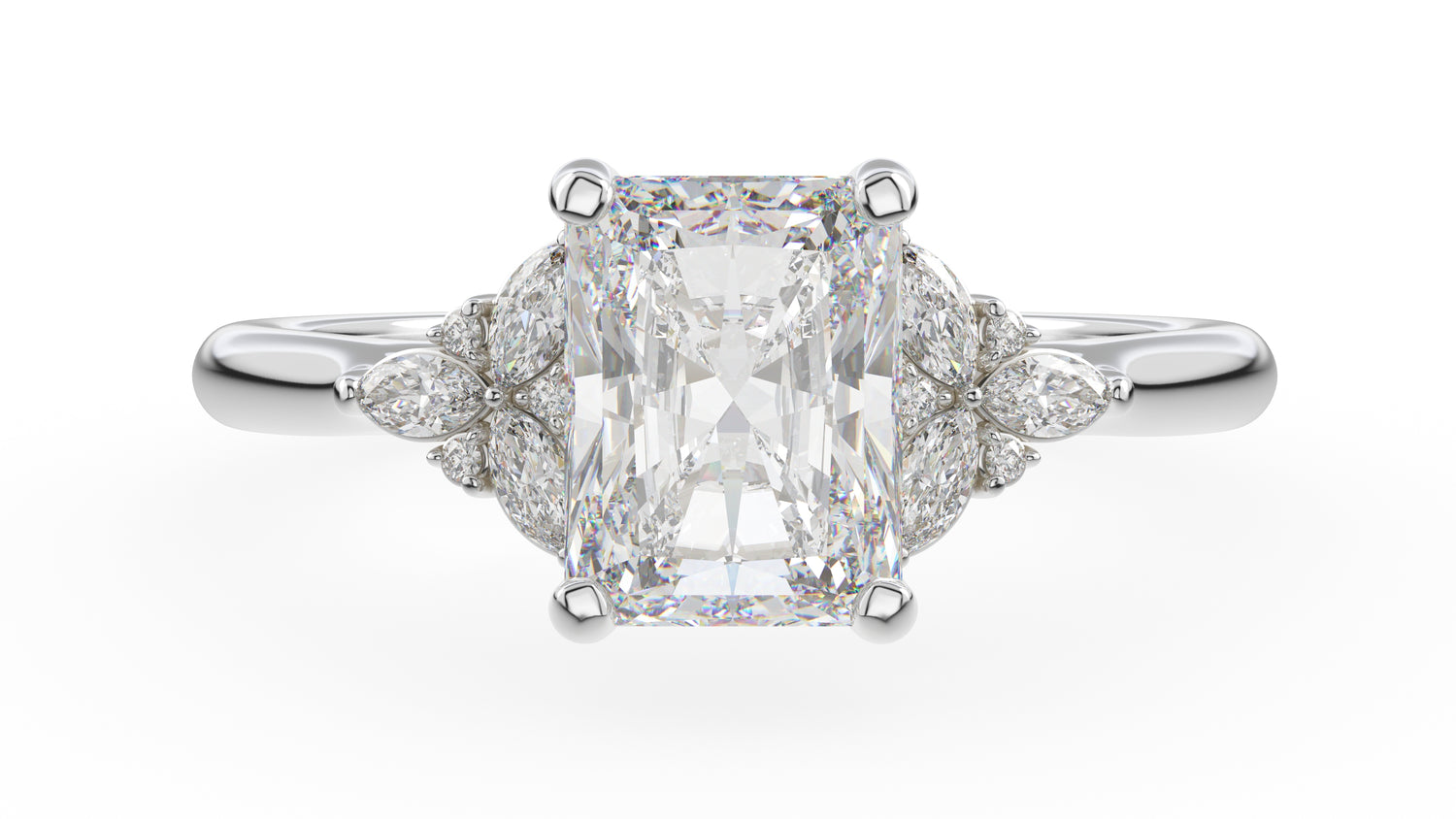 The Meadow Ring | Radiant | Setting Only - Lavender Creek Gems