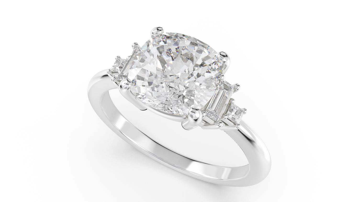 The Mira Ring | Cushion | Setting Only - Lavender Creek Gems