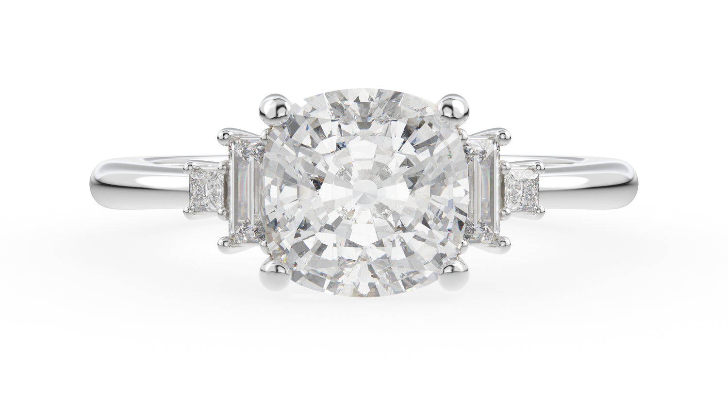The Mira Ring | Cushion | Setting Only - Lavender Creek Gems