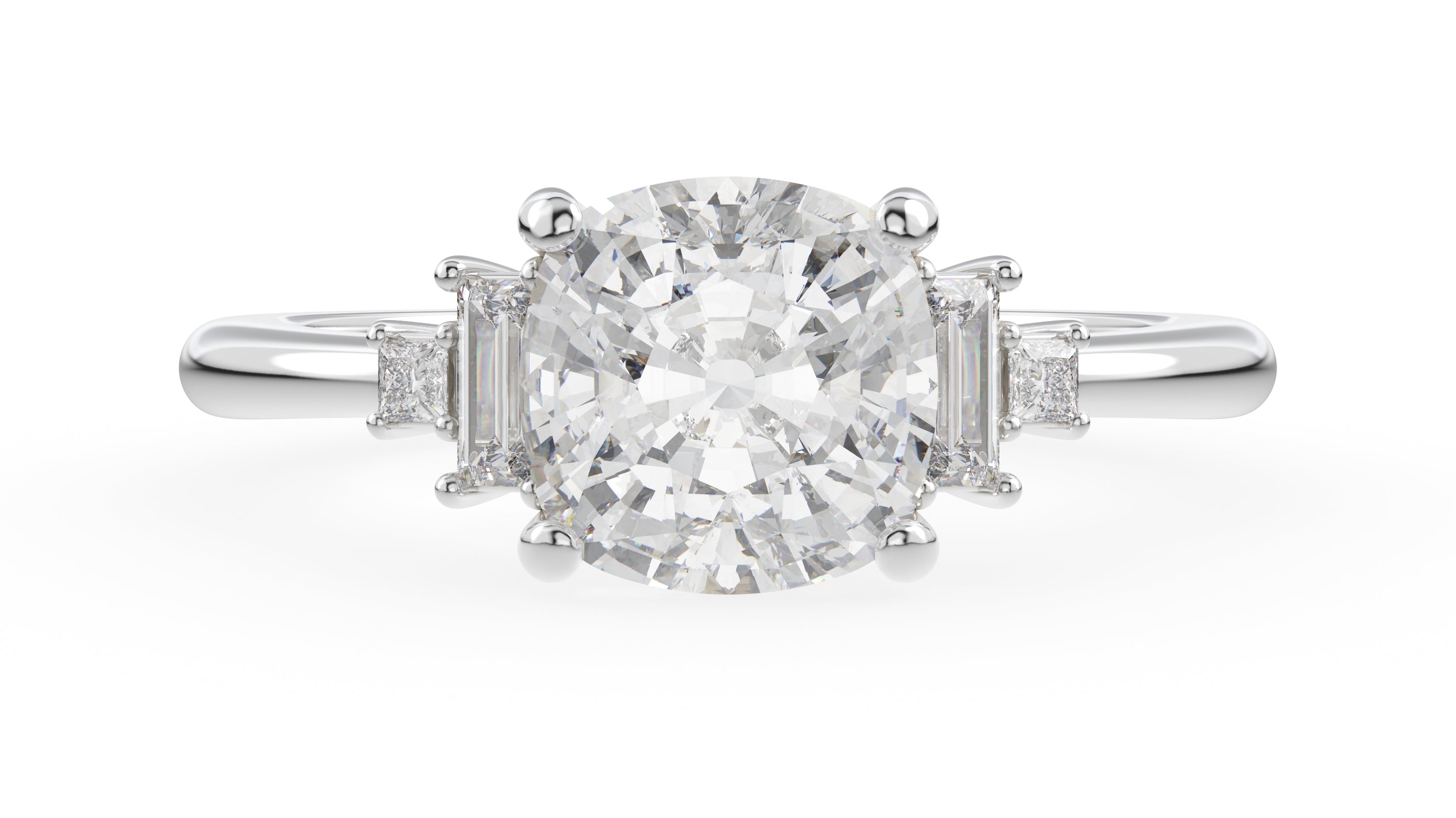 The Mira Ring | Cushion | Setting Only - Lavender Creek Gems