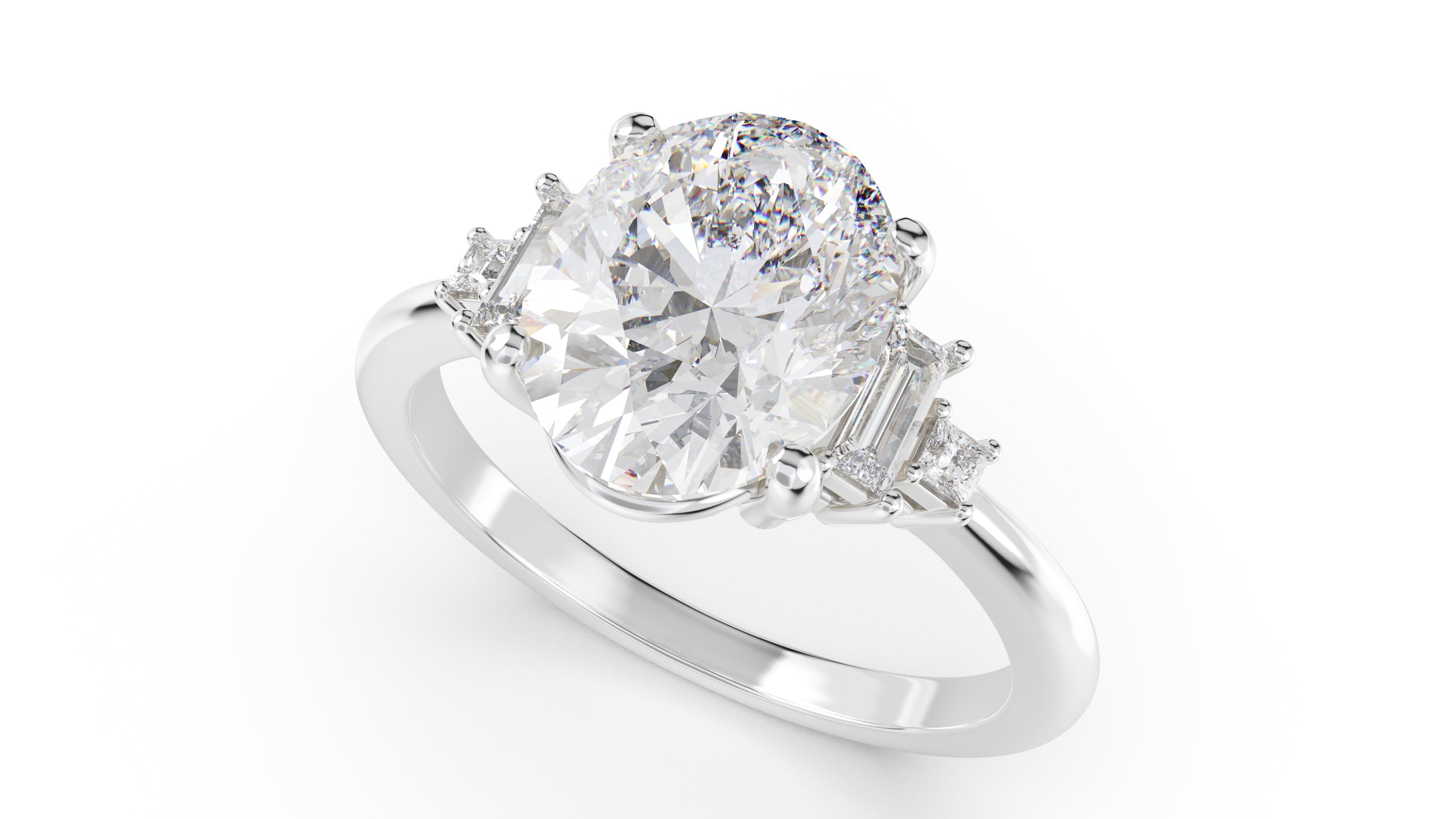 The Mira Ring | Oval | Setting Only - Lavender Creek Gems
