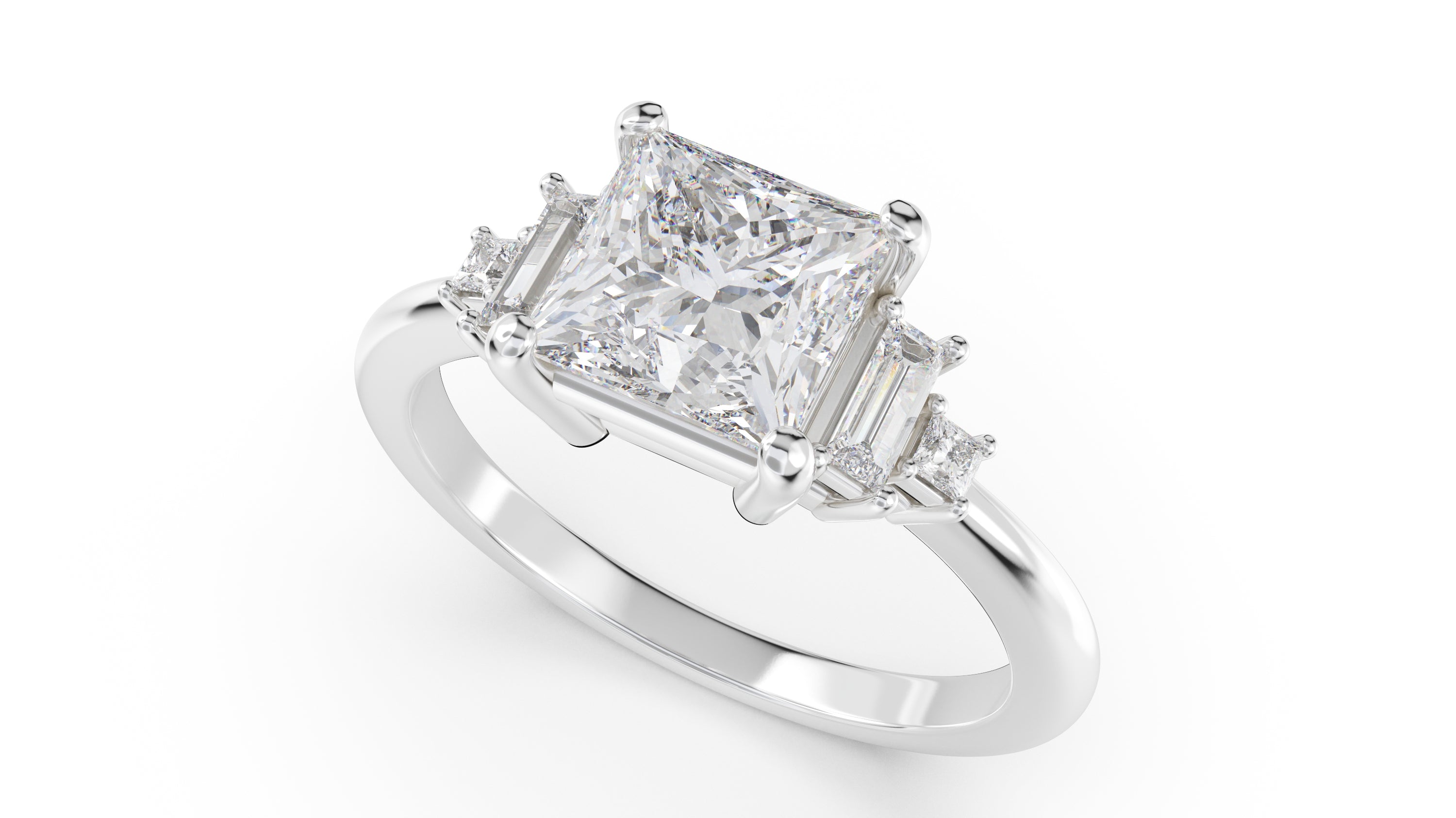 The Mira Ring | Princess | Setting Only - Lavender Creek Gems