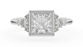 The Bezel Maeve Ring | Princess | Setting Only - Lavender Creek Gems