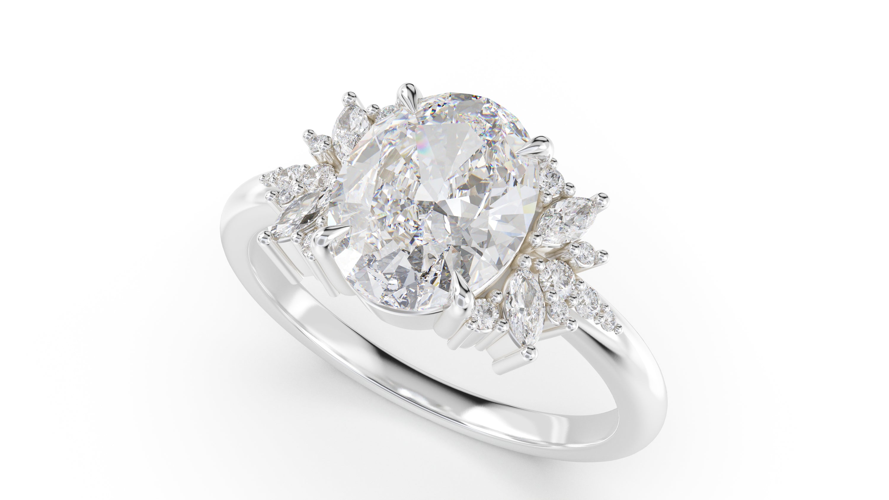 The Reverie Ring | Oval | Setting Only - Lavender Creek Gems