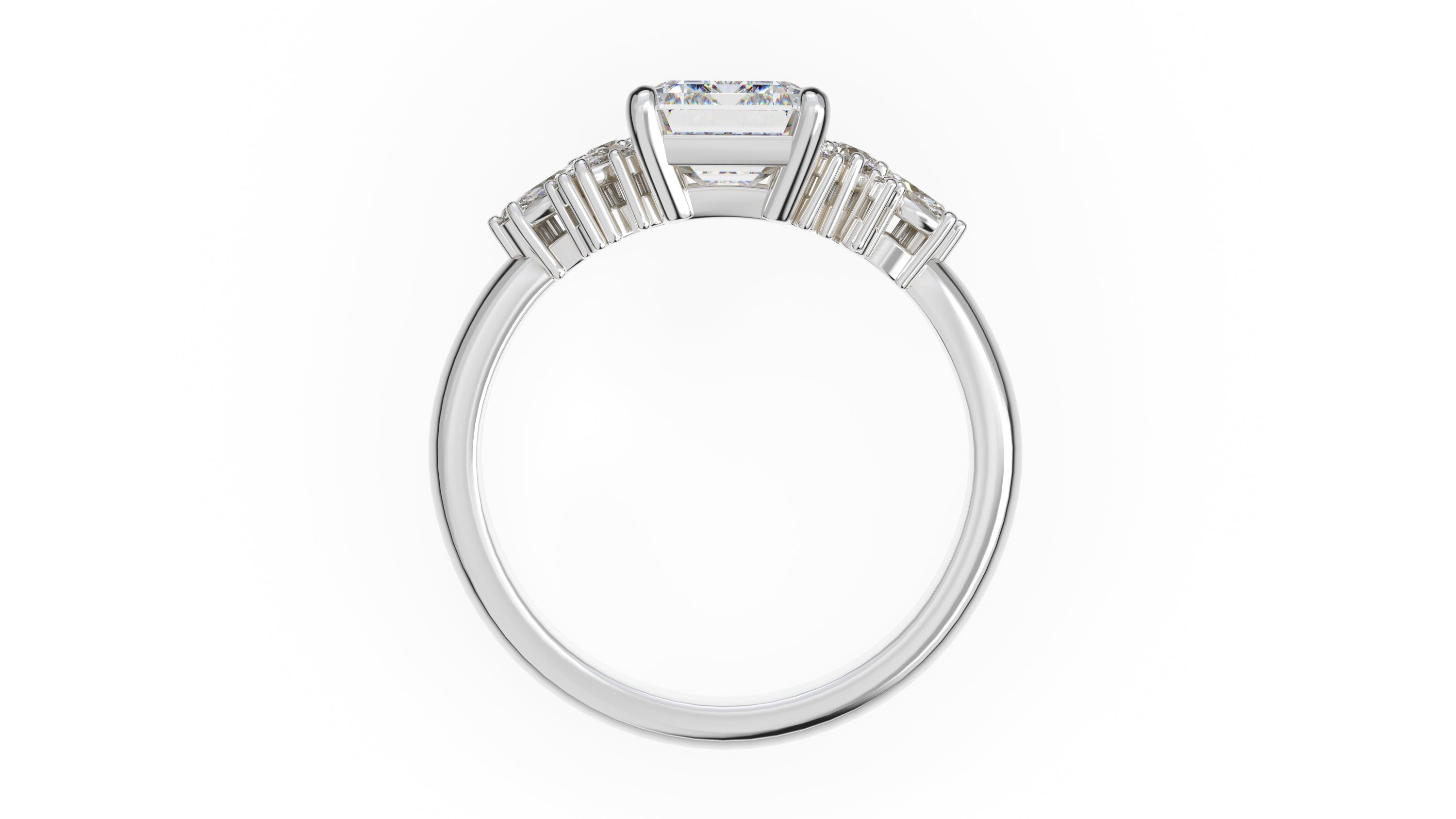 The Rosalie Ring | Emerald Cut | Setting Only - Lavender Creek Gems