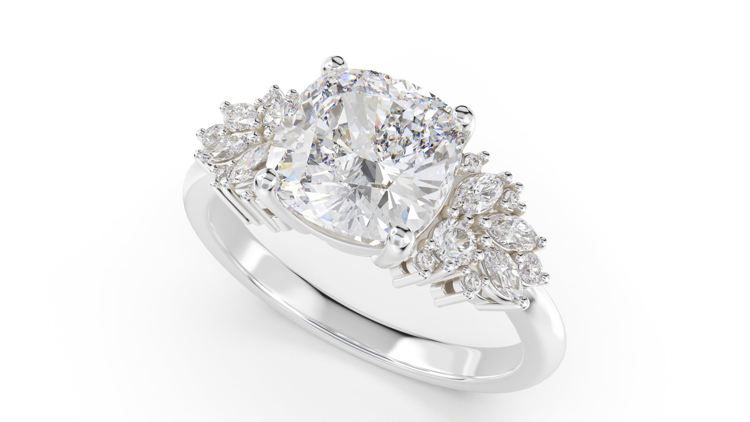 The Rosalie Ring | Cushion | Setting Only - Lavender Creek Gems