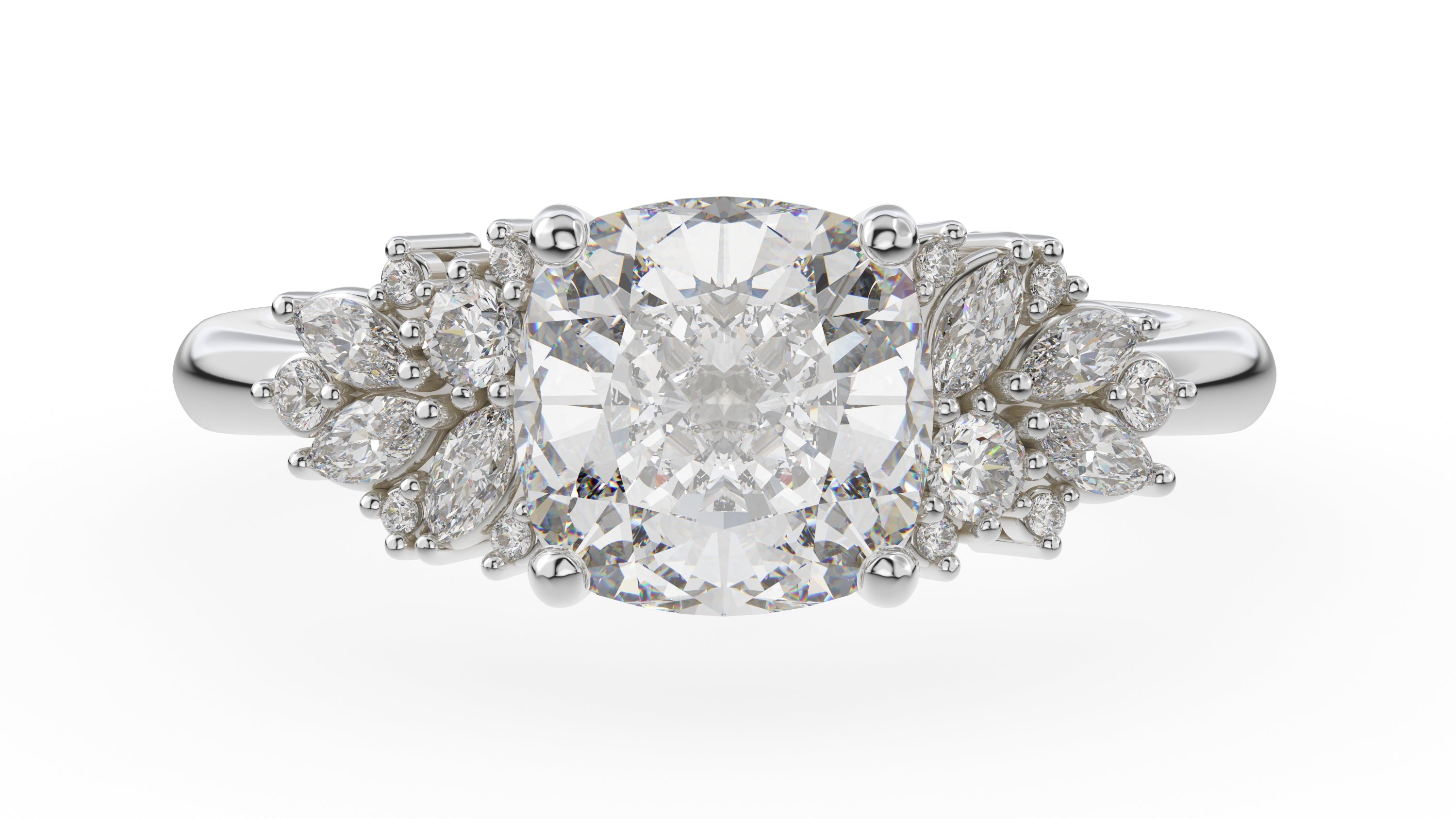 The Rosalie Ring | Cushion | Setting Only - Lavender Creek Gems