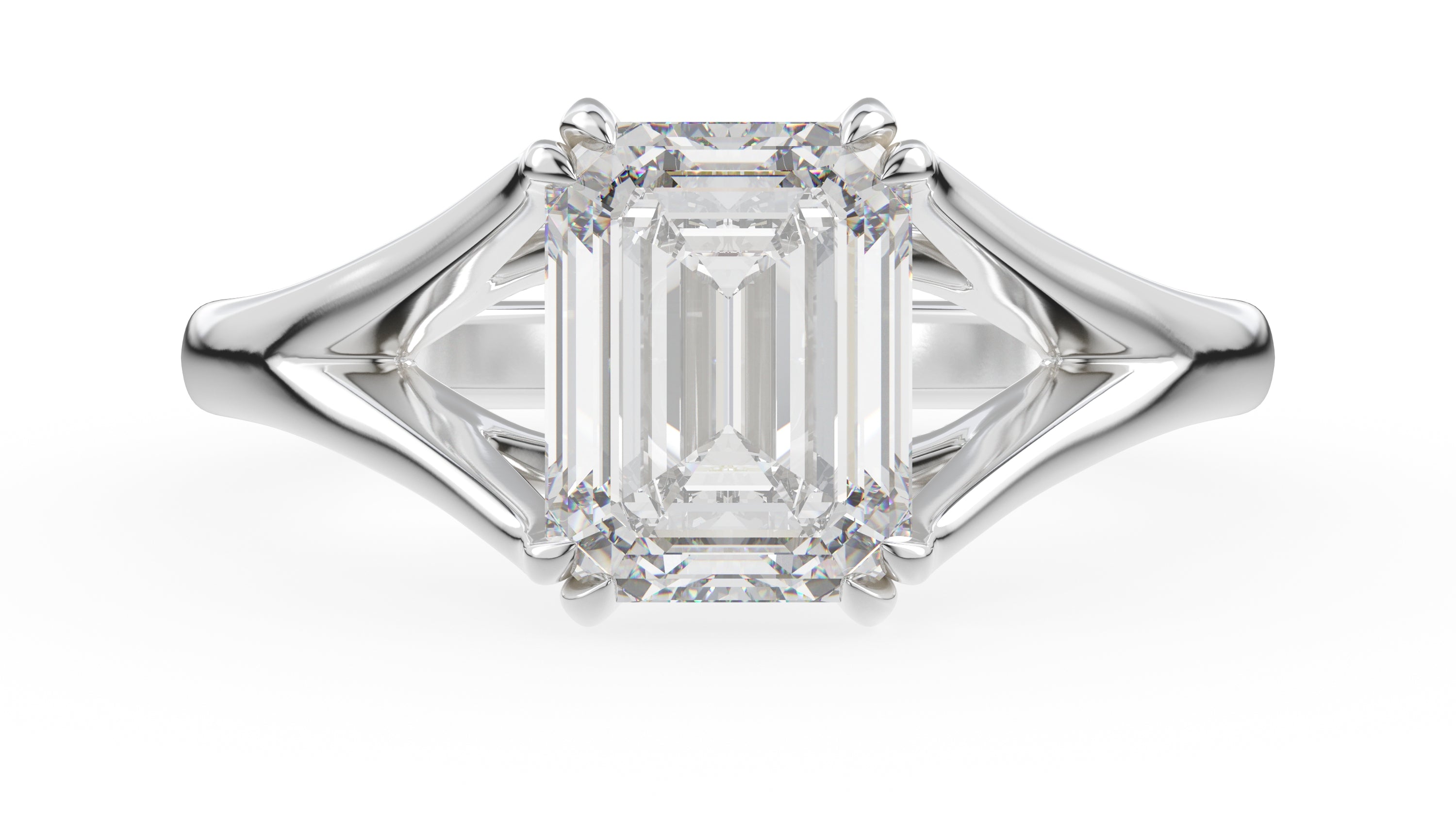 The Weaver Ring | Emerald Cut | Setting Only - Lavender Creek Gems