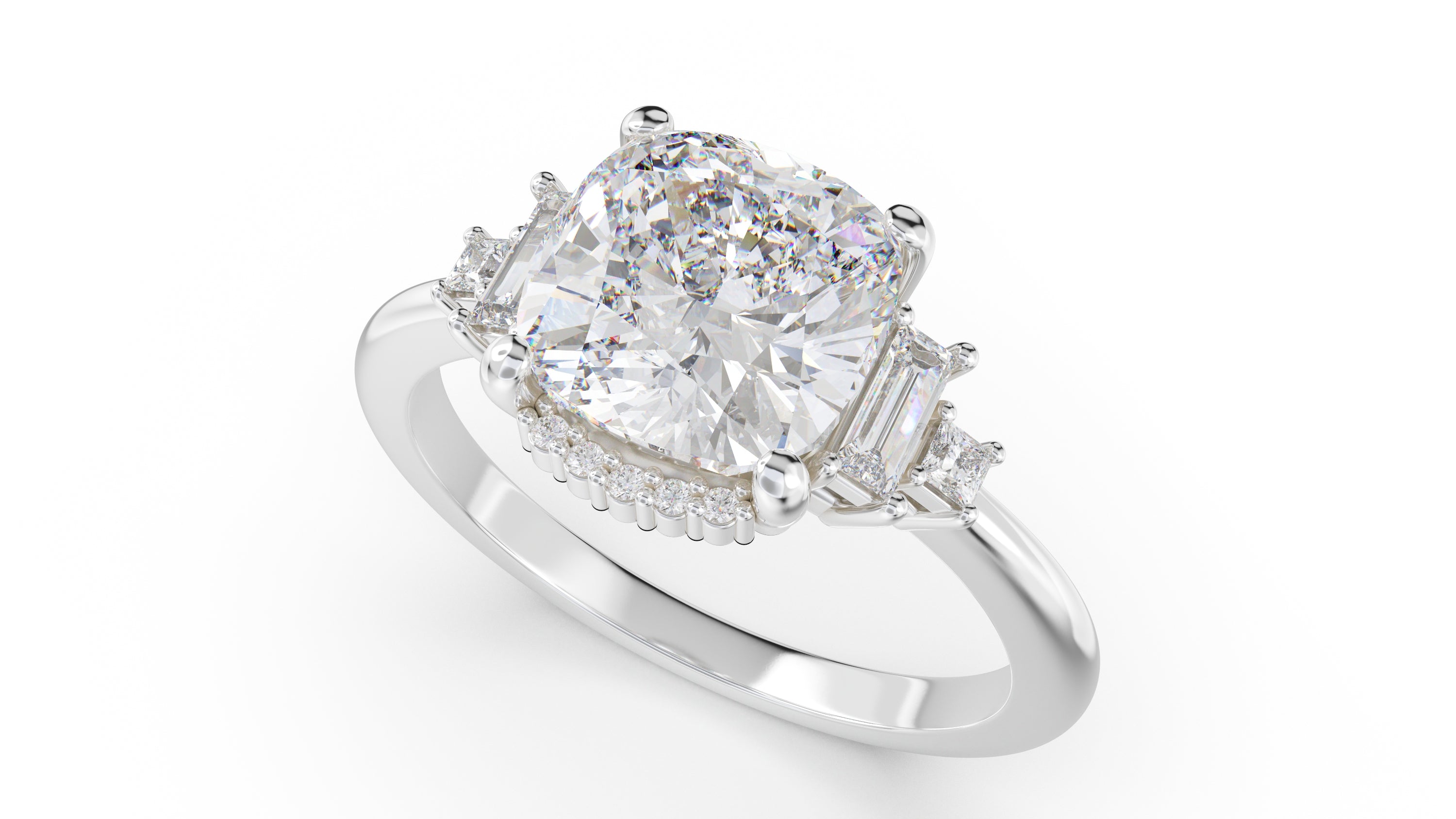 The Sura Ring | Cushion | Setting Only - Lavender Creek Gems
