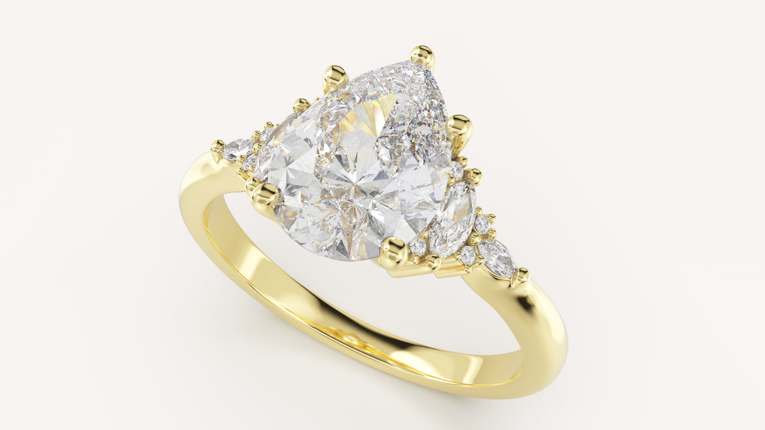 The Low Maeve Ring | Pear | Setting Only - Lavender Creek Gems