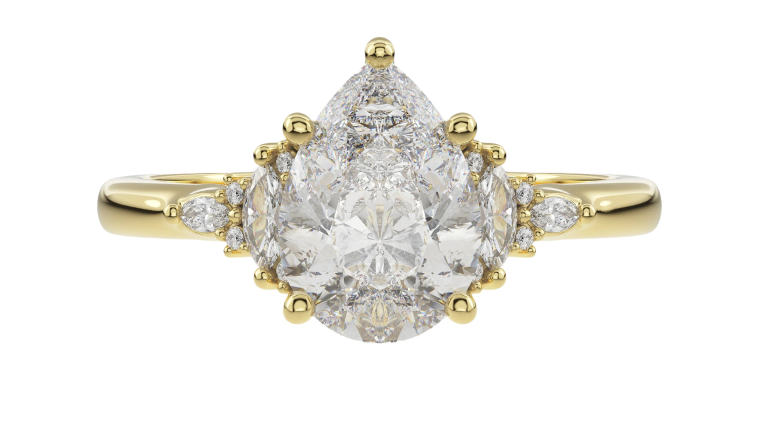 The Low Maeve Ring | Pear | Setting Only - Lavender Creek Gems