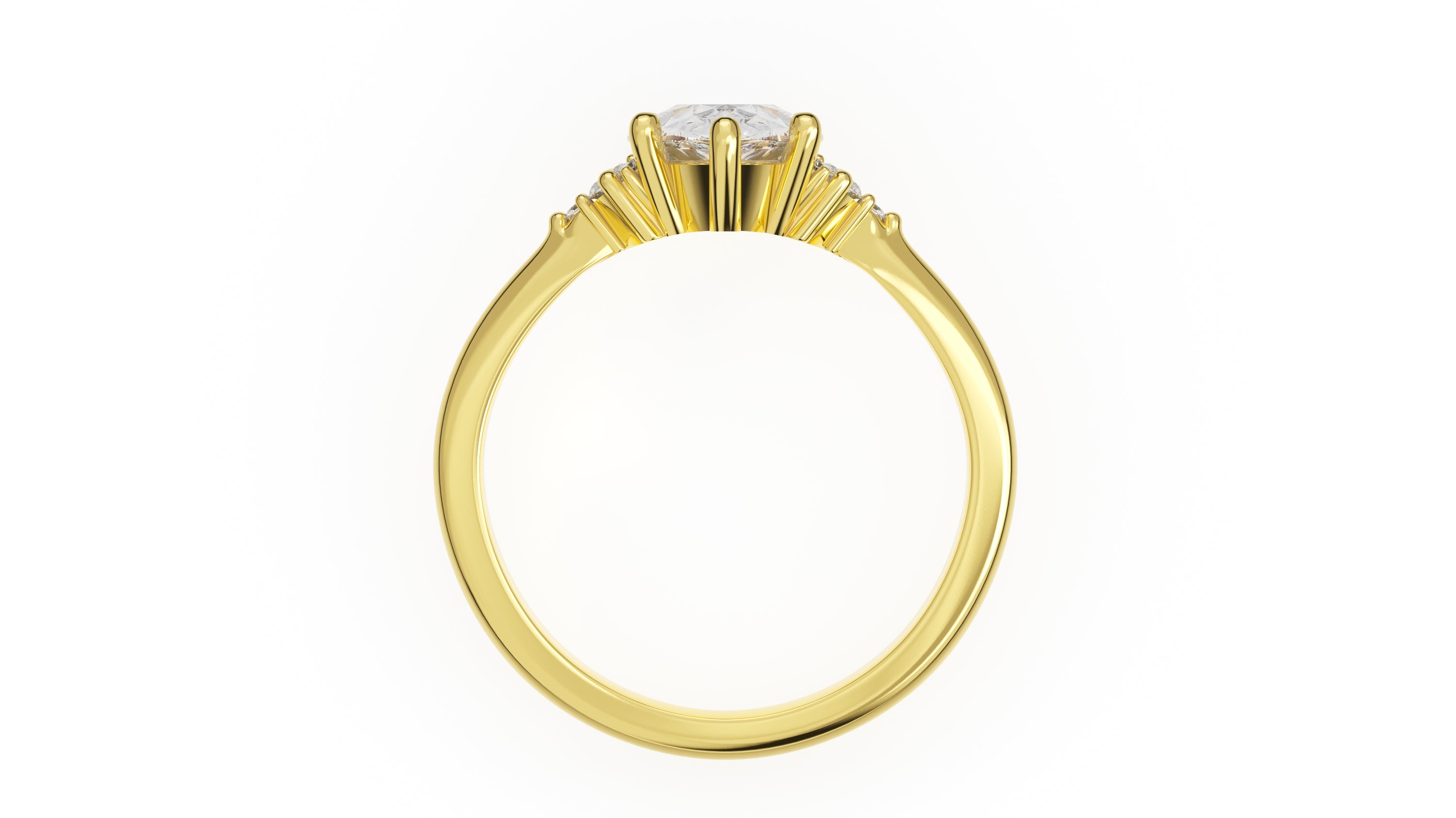 The Low Maren Ring | Pear | Setting Only - Lavender Creek Gems